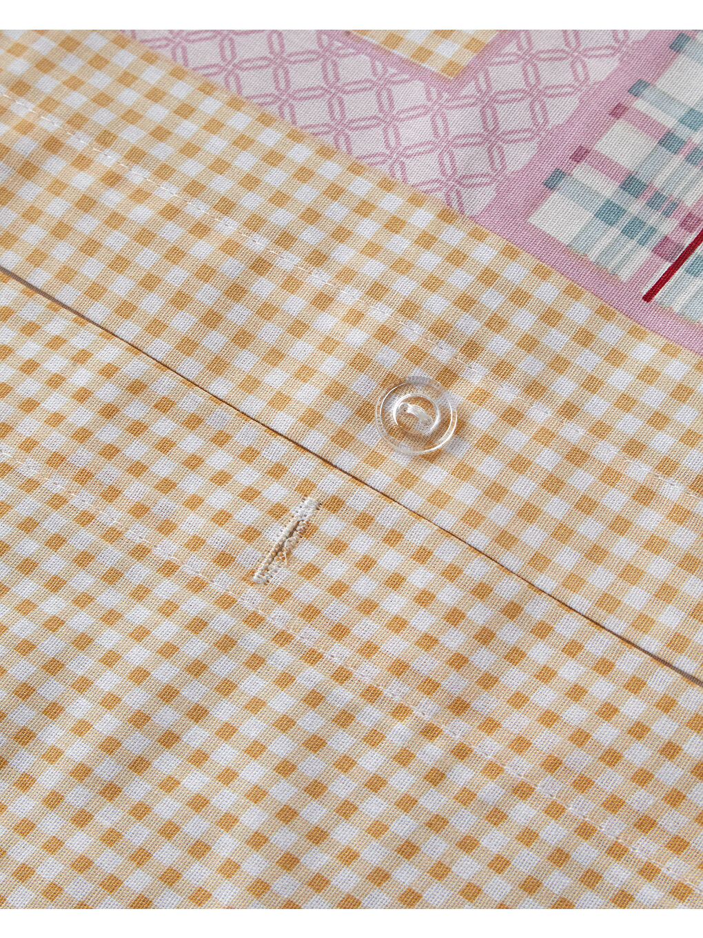 Patch Bouquet Çift Taraflı Pamuklu Tek Kişilik Nevresim Seti 160x220 cm Yeşil-Sarı-5