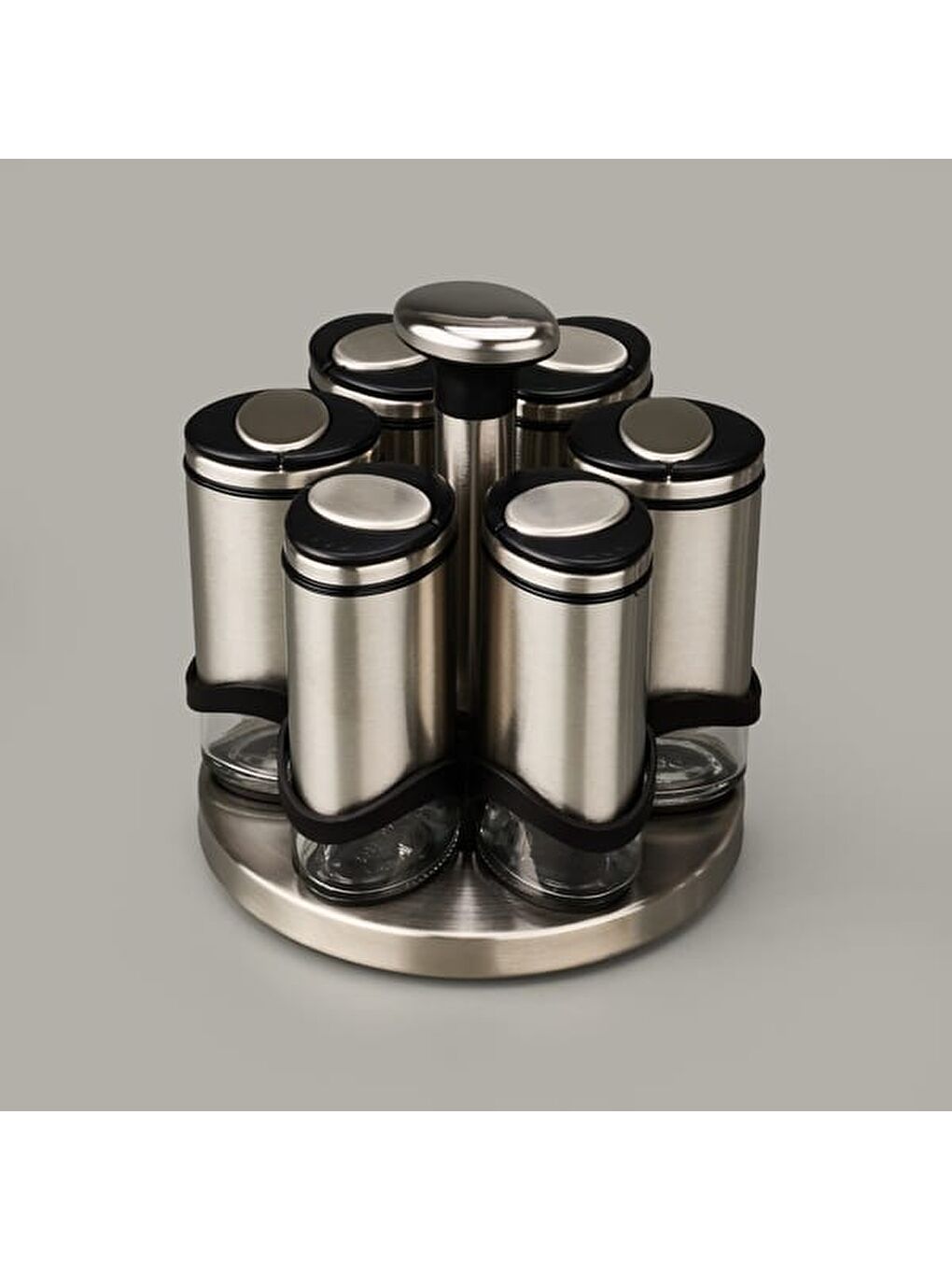 Karışık Basil 7'li Baharat Seti - Gri / Şeffaf - 115 ml-3