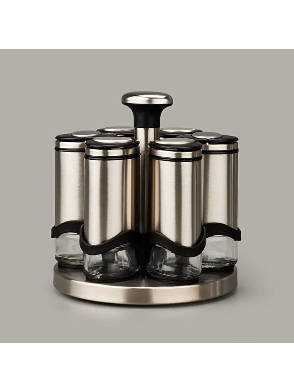 Karışık Basil 7'li Baharat Seti - Gri / Şeffaf - 115 ml-5