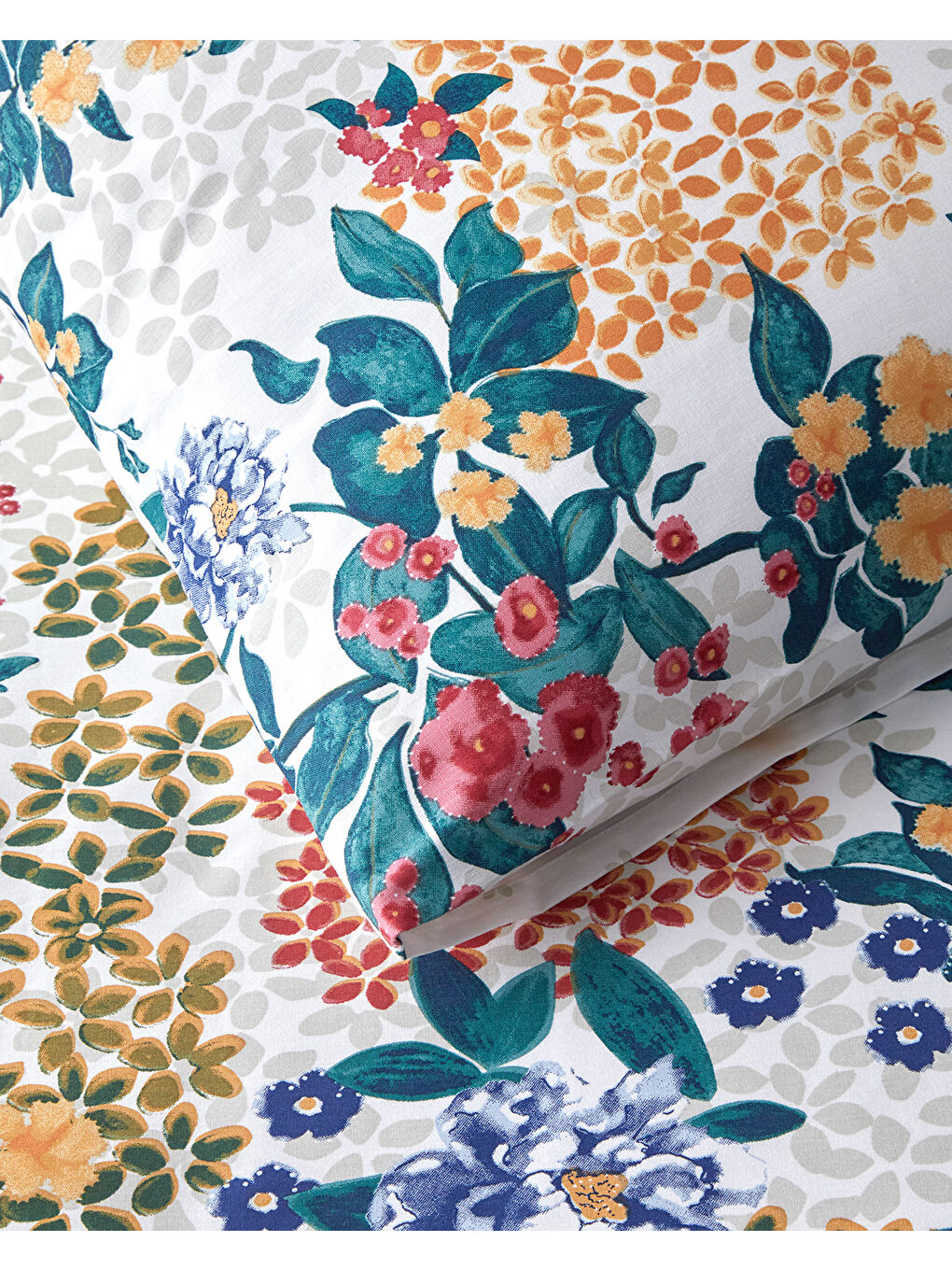 Spring Awakening Çift Taraflı Pamuklu Tek Kişilik Nevresim Seti 160x220 cm Yeşil – Kırmızı-3