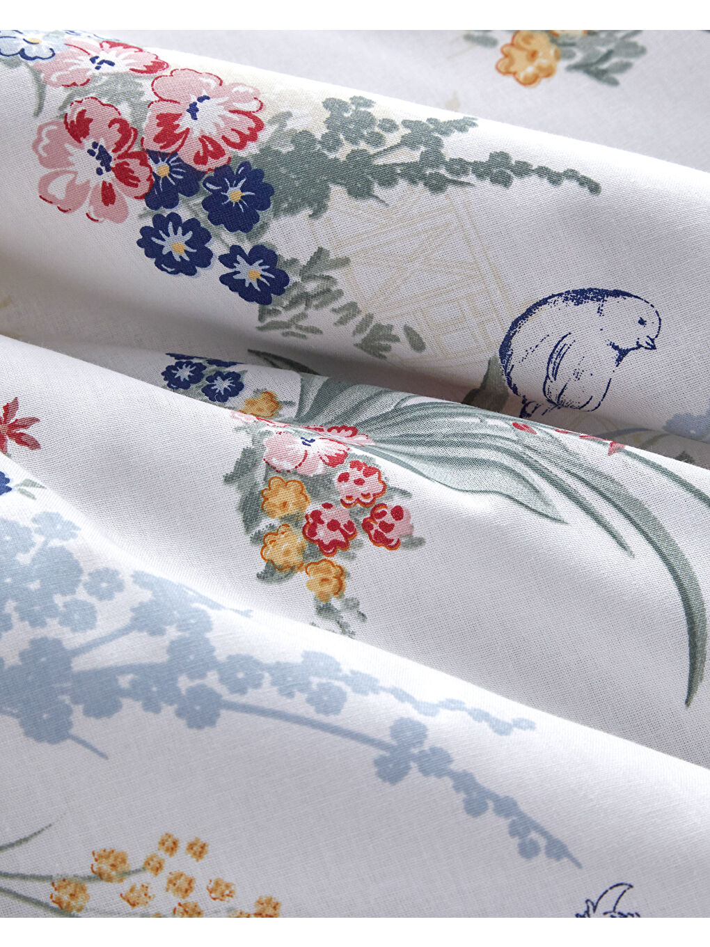 Flower Dance Çift Taraflı Pamuklu Tek Kişilik Nevresim Seti 160x220 cm Pembe - Bej-4