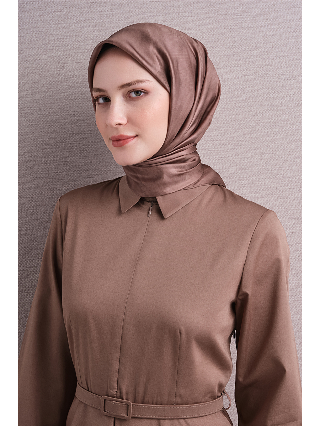 Pembe Saf İpek Twill Eşarp 9630d 86-2