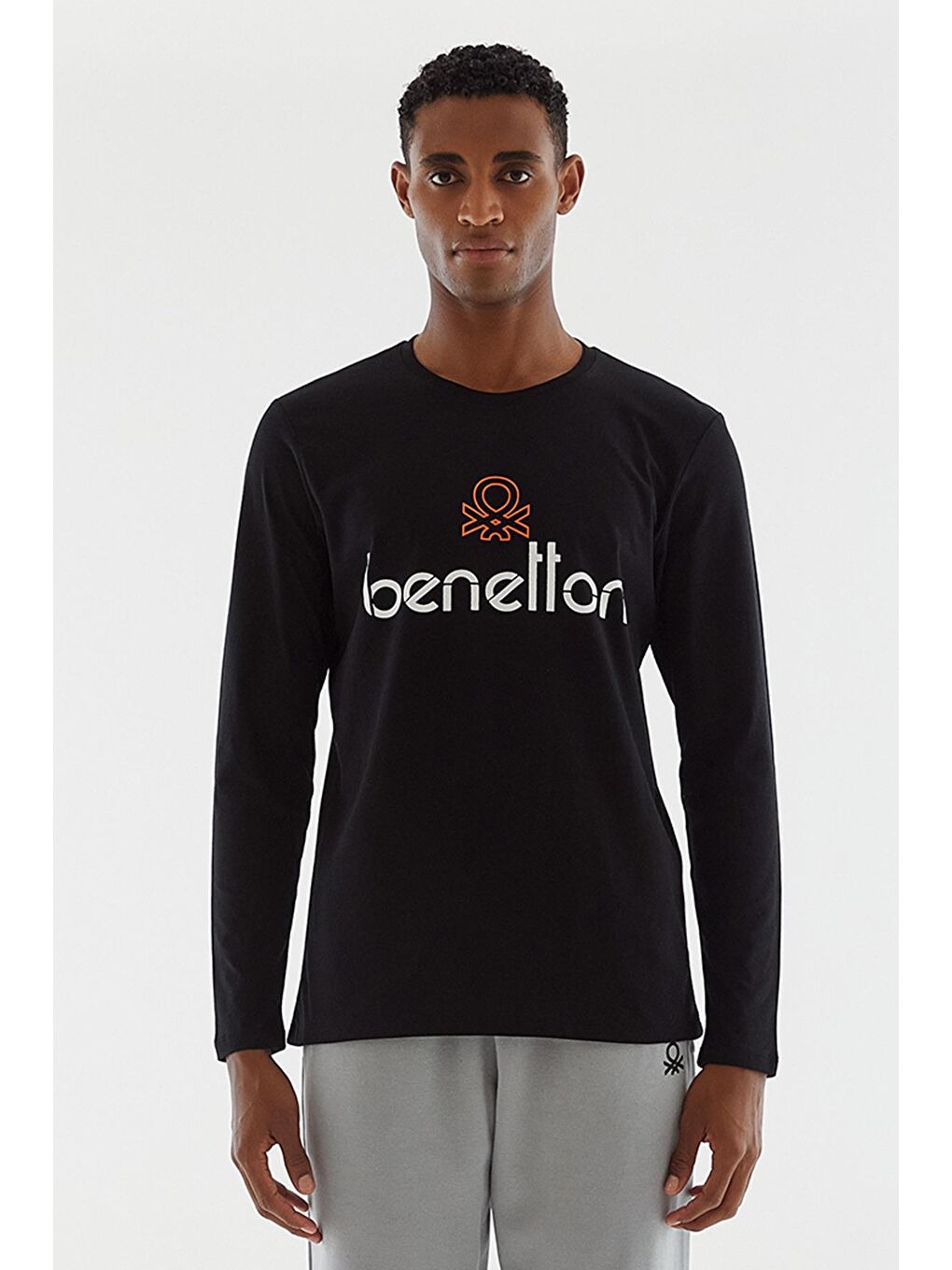 United Colors Of Benetton Siyah Erkek Sweatshirt - 3