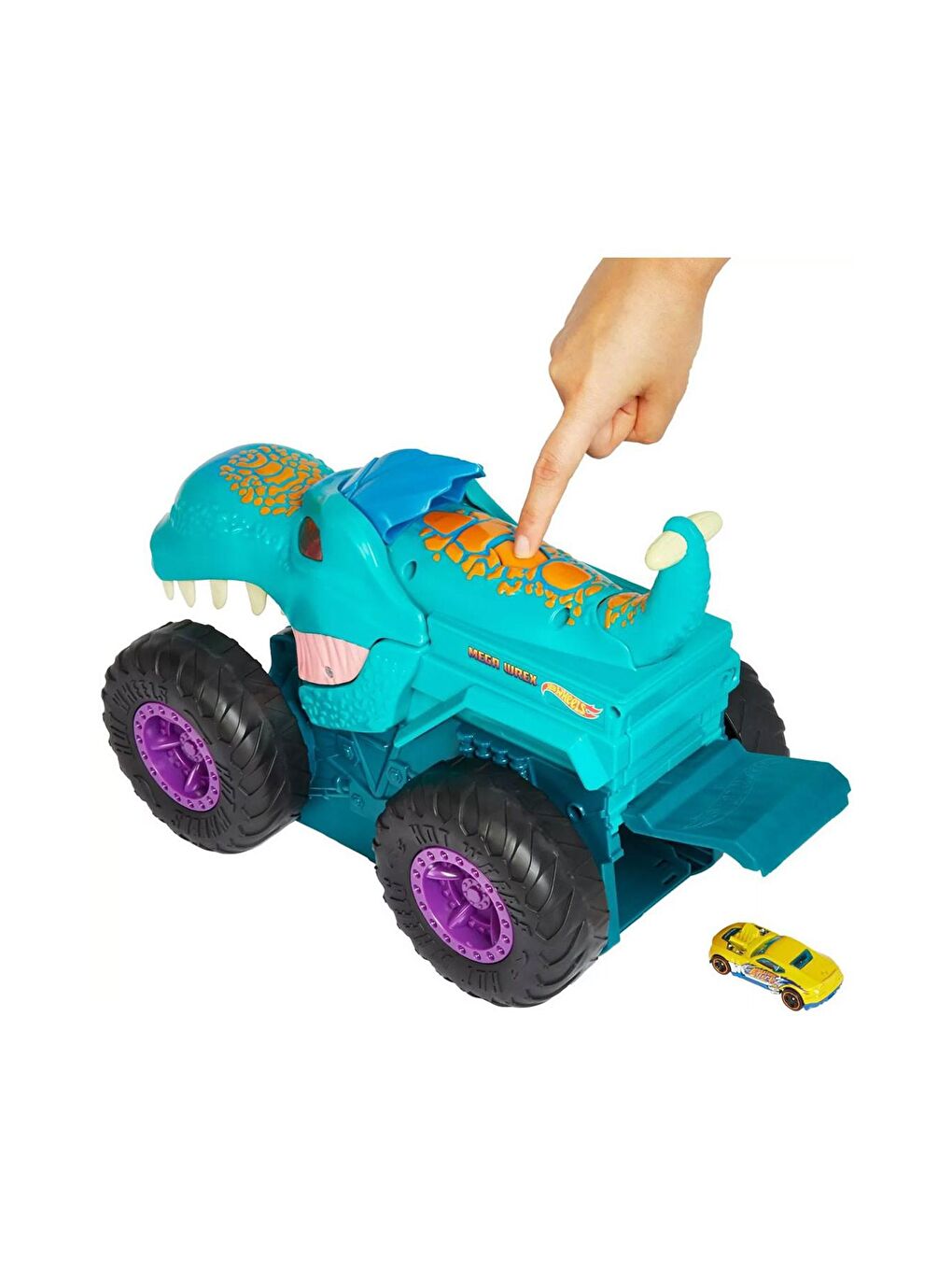 Hot Wheels Beyaz-Renklibaskı Monster Trucks Araba Yiyen Mega Wrex - 1