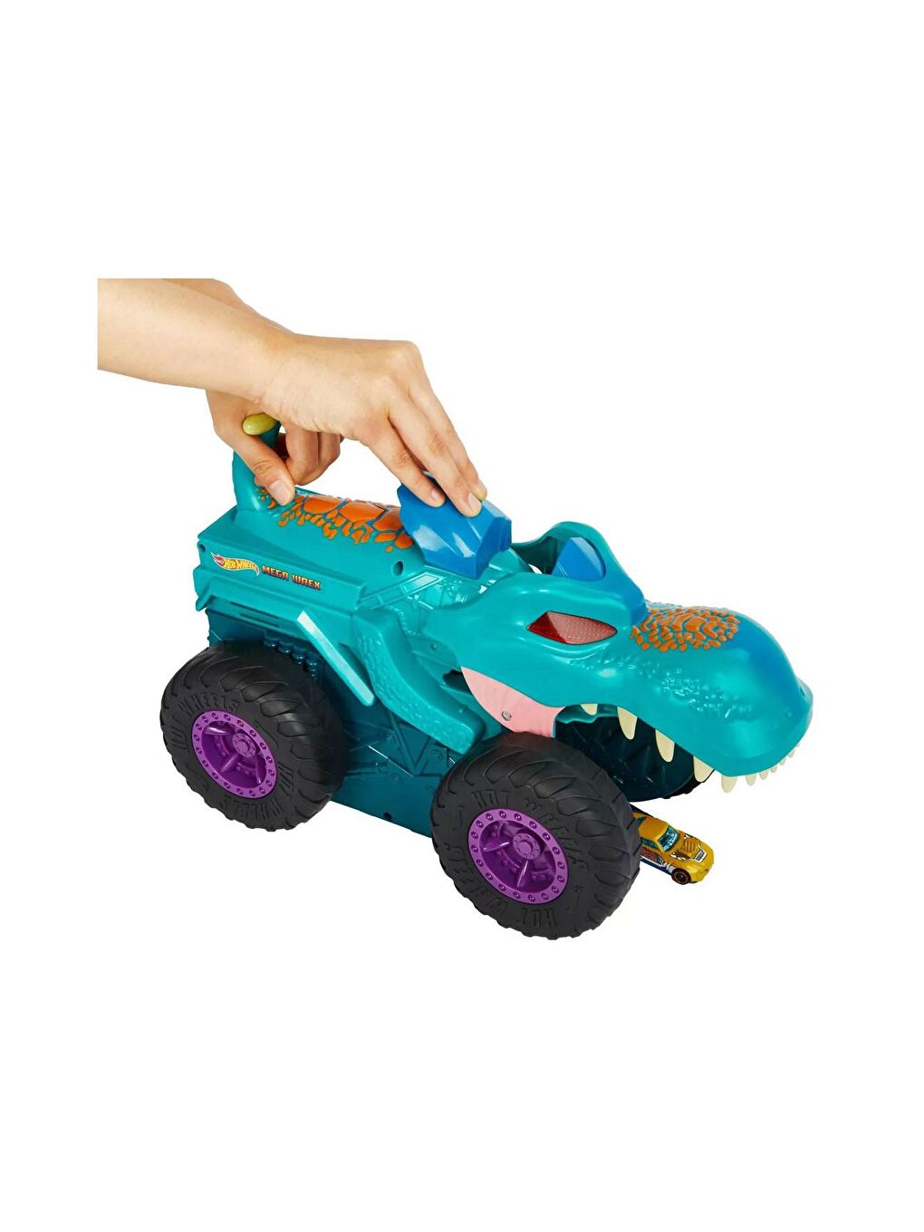 Hot Wheels Beyaz-Renklibaskı Monster Trucks Araba Yiyen Mega Wrex - 2