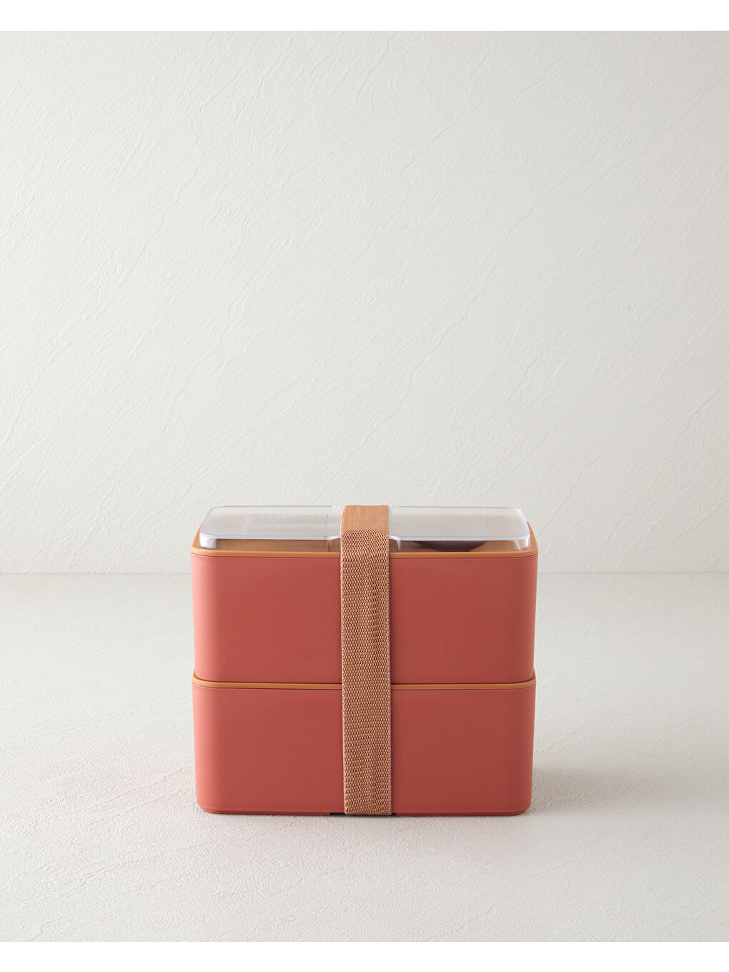 Mezaluna Time Plastik 2 Katlı Lunch Box 1 L- 1 L Turuncu