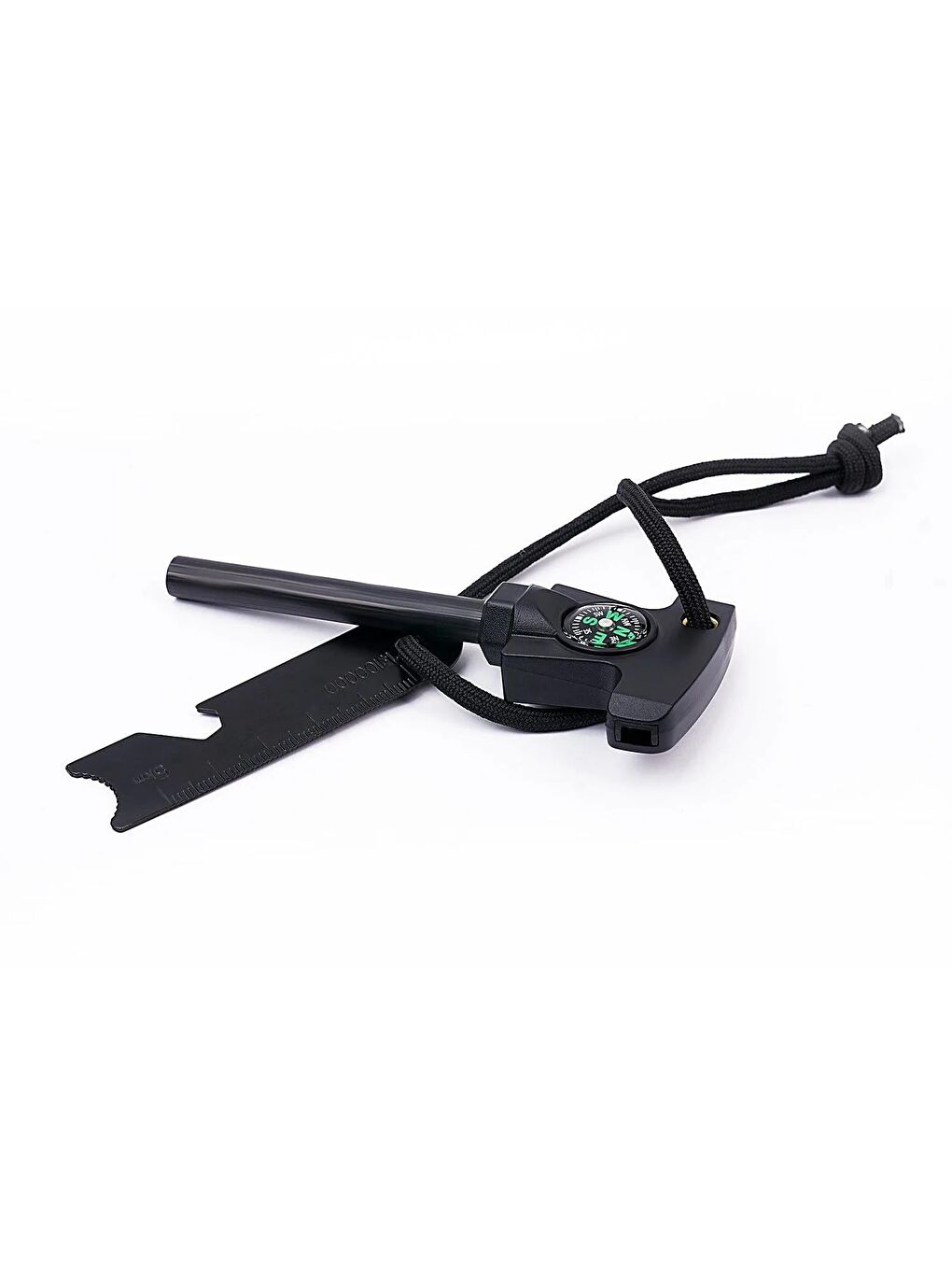 Siyah Çok Amaçlı Pusulalı Magnezyum Çubuğu(Çakmak Taşı) OUT-4510-3