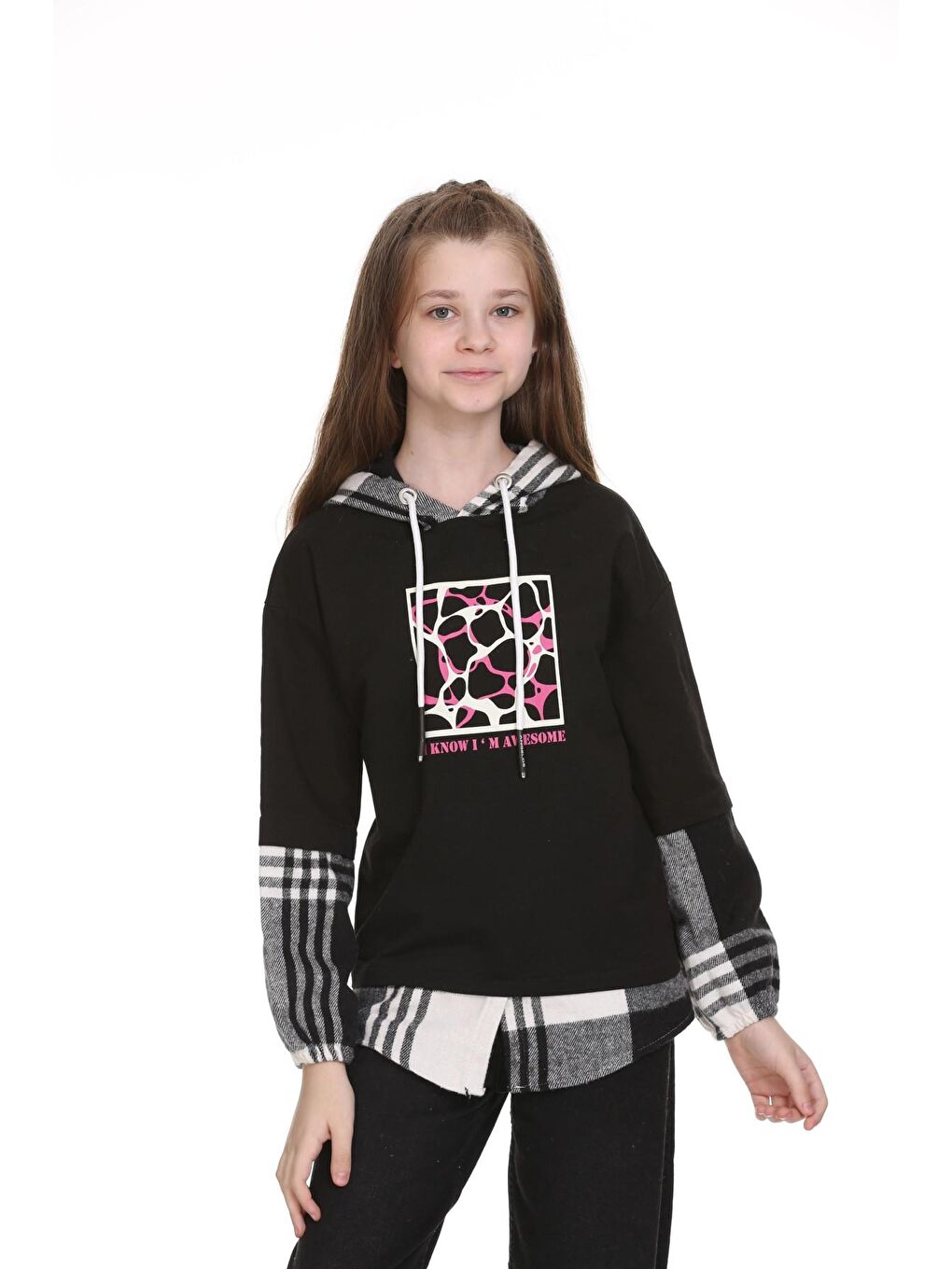 Siyah Kapüşonlu Oduncu Sweat 157