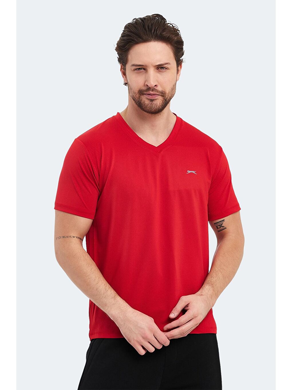 SLAZENGER Kırmızı Erkek Tişört Kırmızı