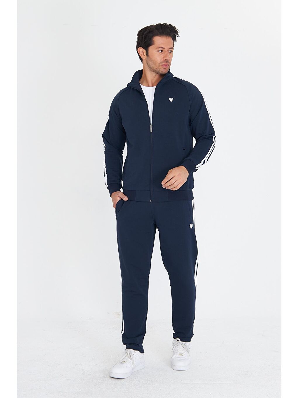 Erkek Pamuklu Eşofman Takımı Lacivert 201550-L