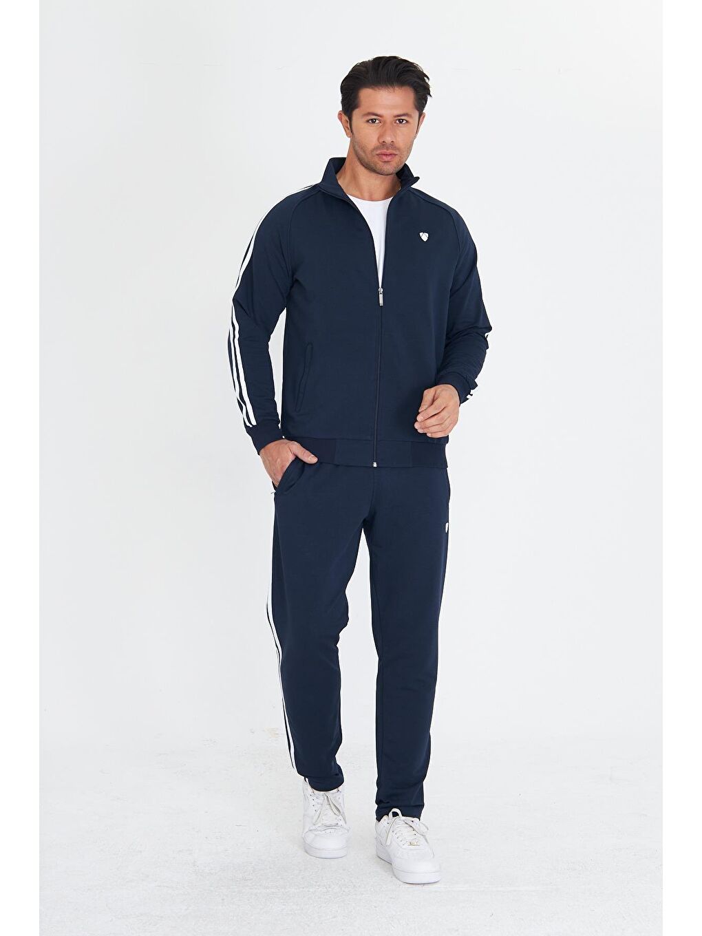 Erkek Pamuklu Eşofman Takımı Lacivert 201550-L-1