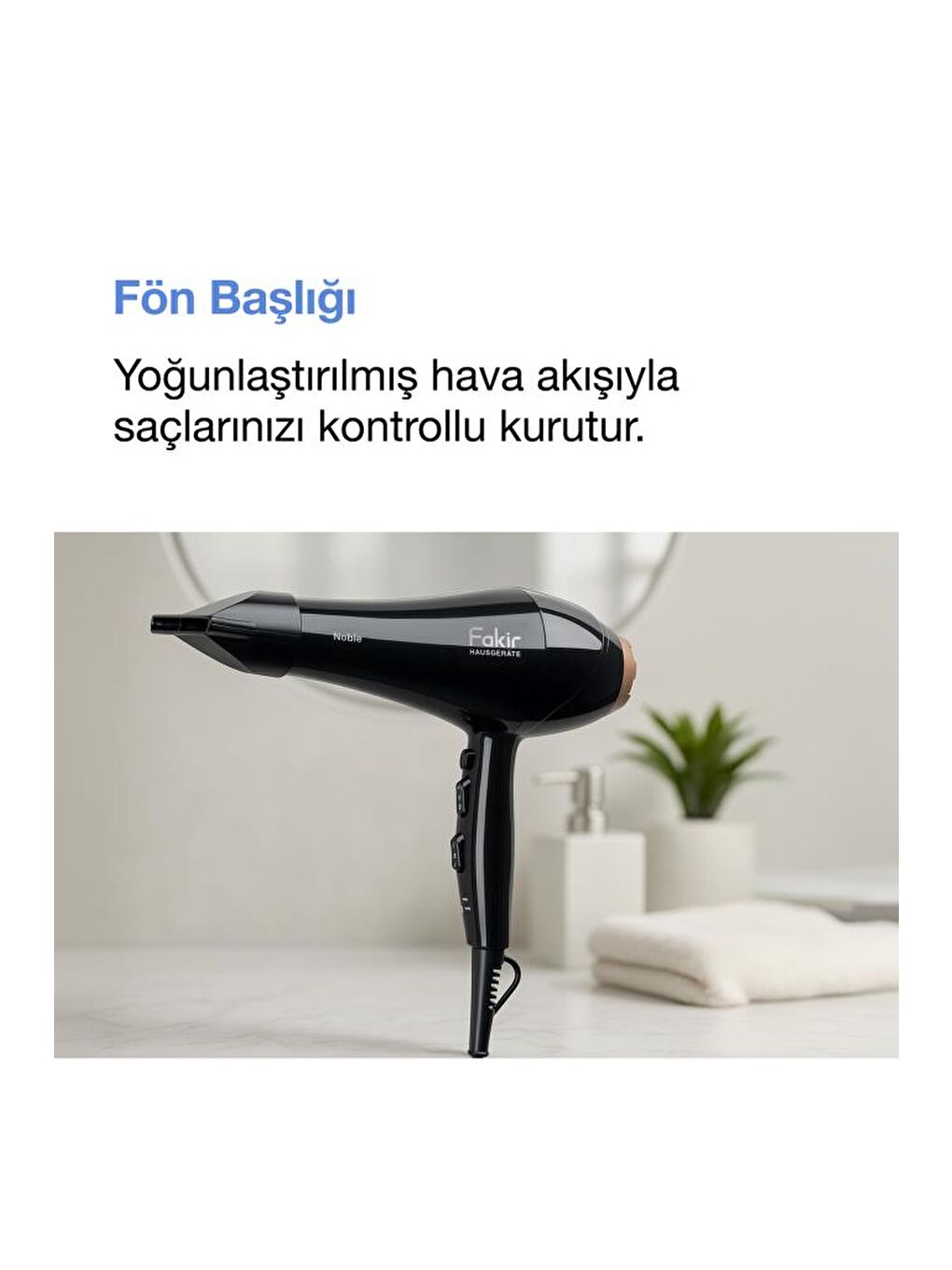 Noble Ac Motor Saç Kurutma Makinesi - Siyah-3