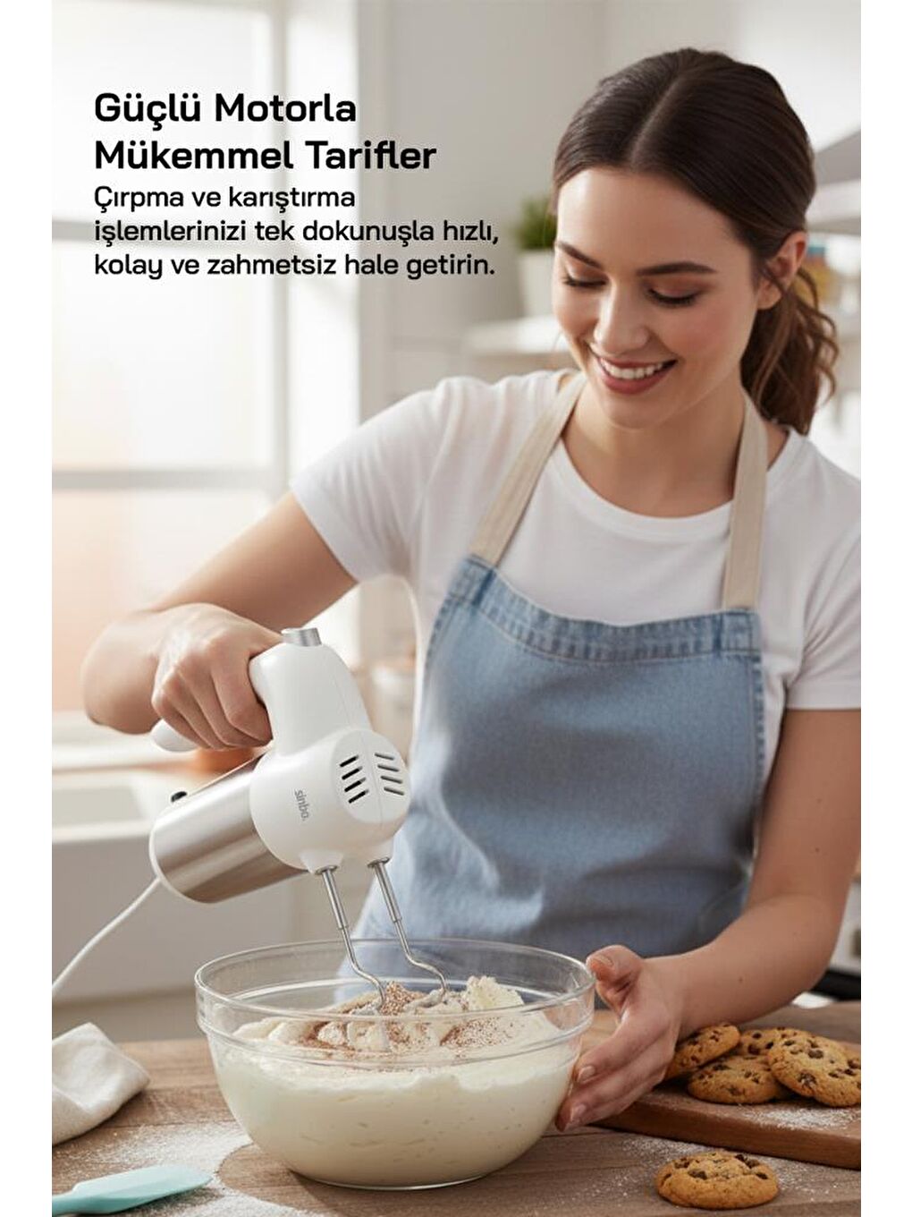 SMX-2774 El Mikseri – BEYAZ-200 W, 5 Kademe Hız-1