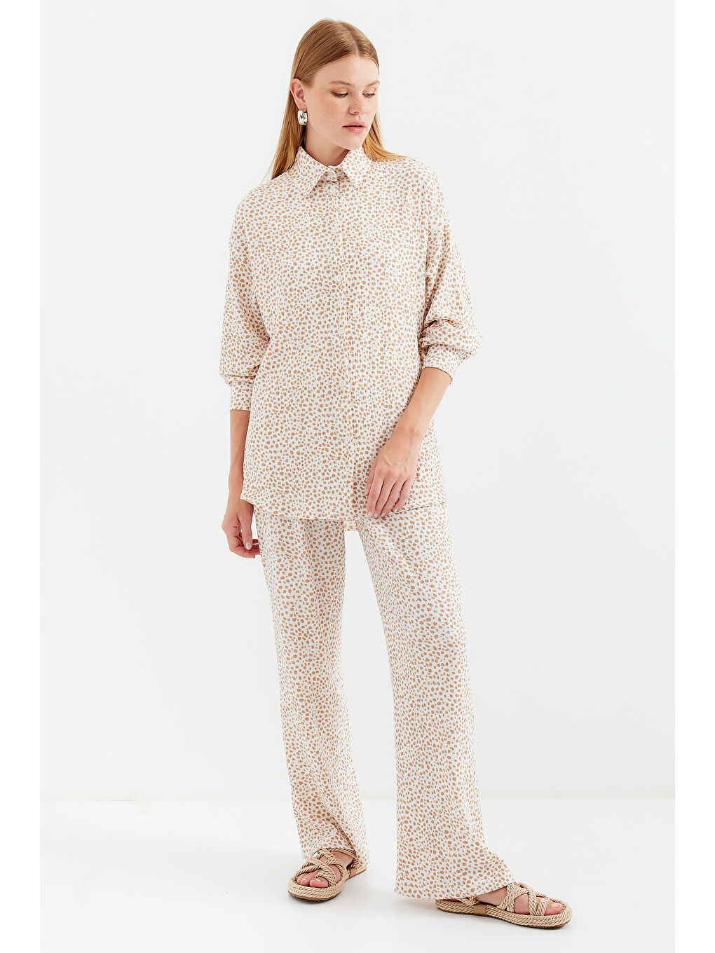 5858 Örme İkili Takım - Y.Bej-1