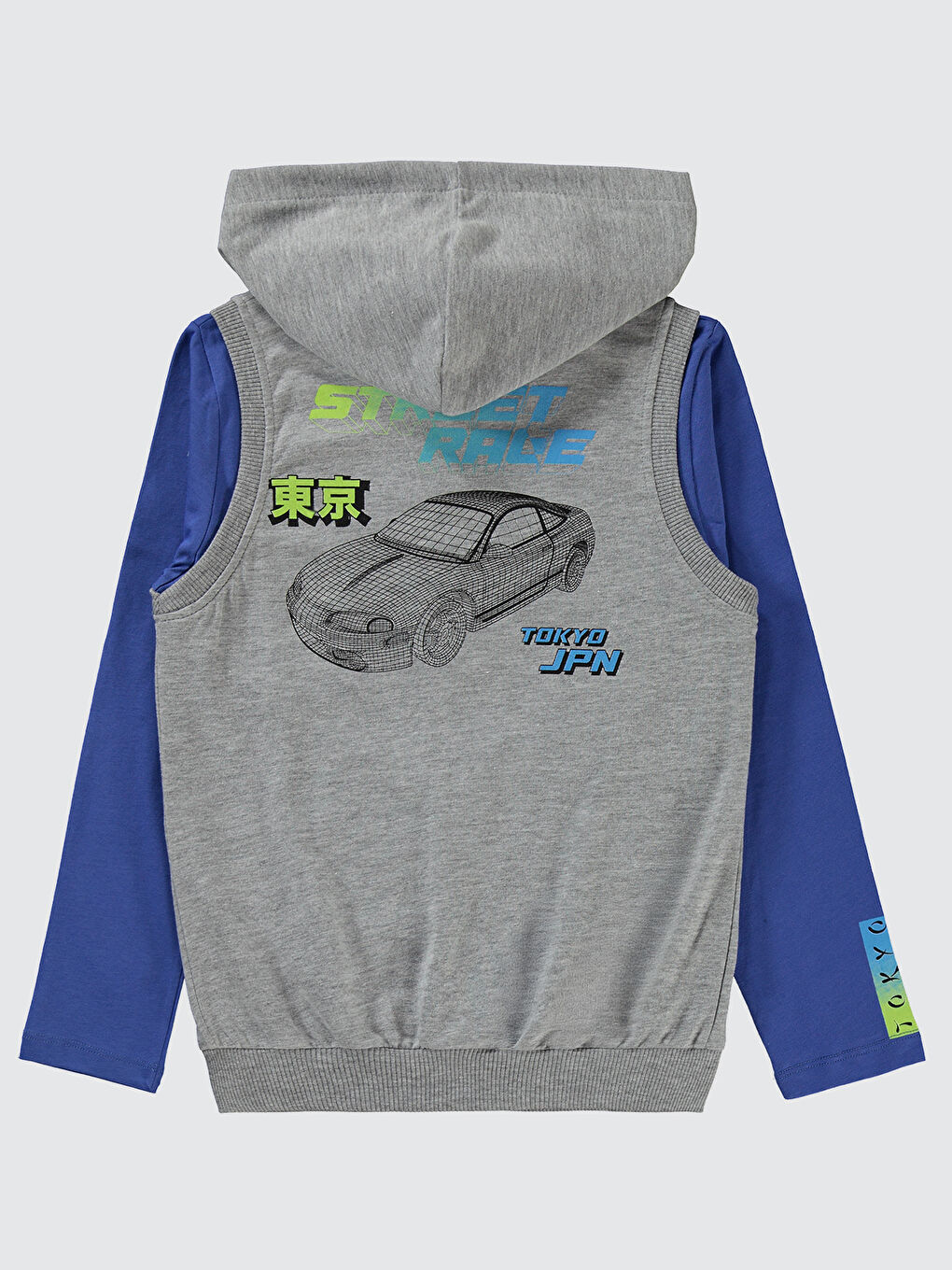 Boys Erkek Çocuk Yelekli Sweatshirt 10-13 Yaş Lacivert-1