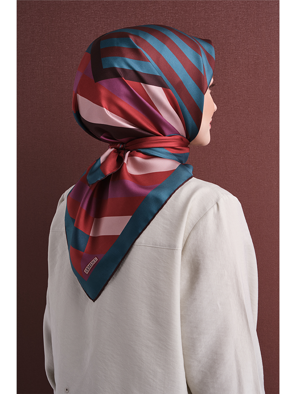 Karışık Saf İpek Twill Eşarp 9615d 80-3