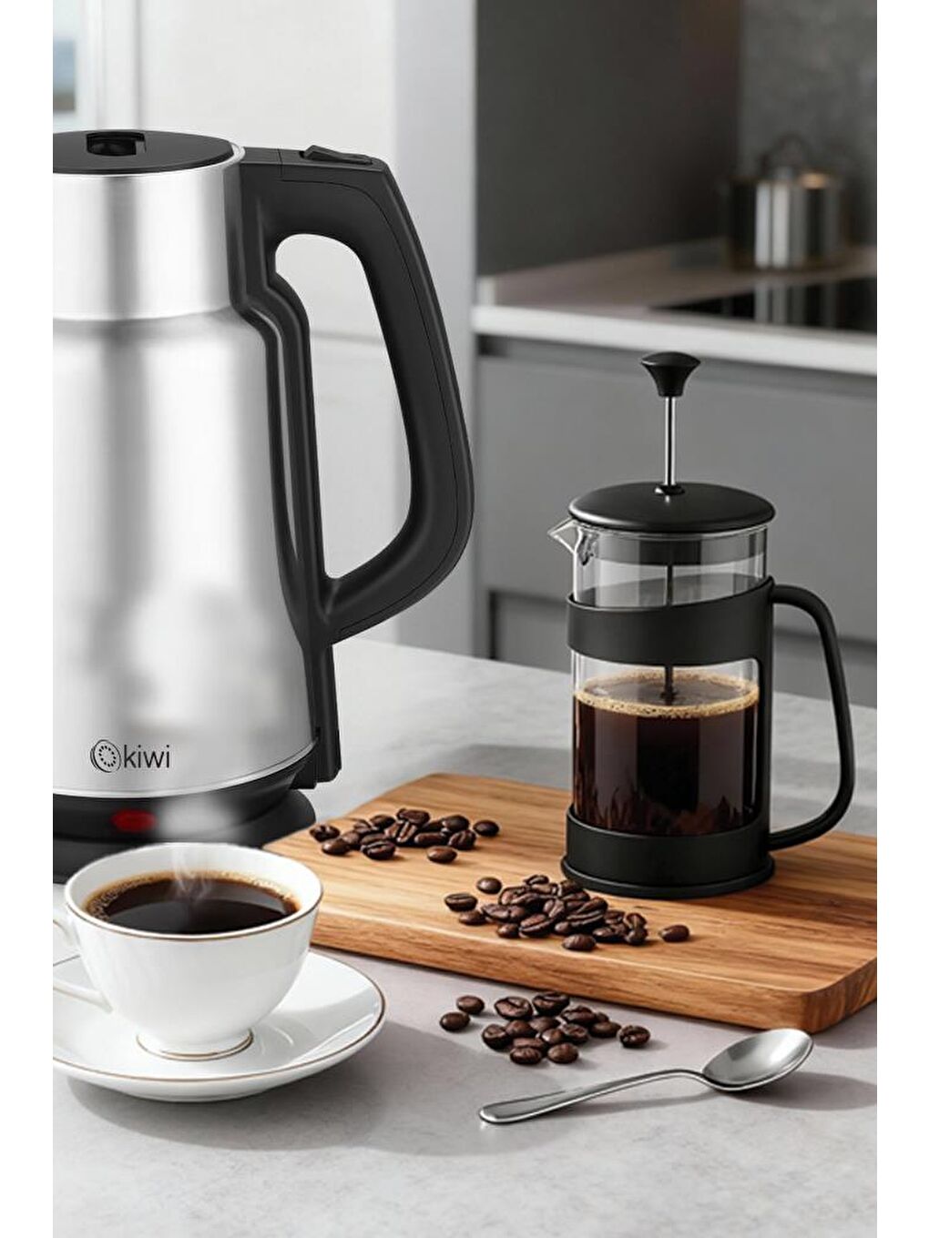 KK-3334 Su Isıtıcı | 2.2L Paslanmaz Çelik, 360° Kablosuz, Gizli Rezistans-5