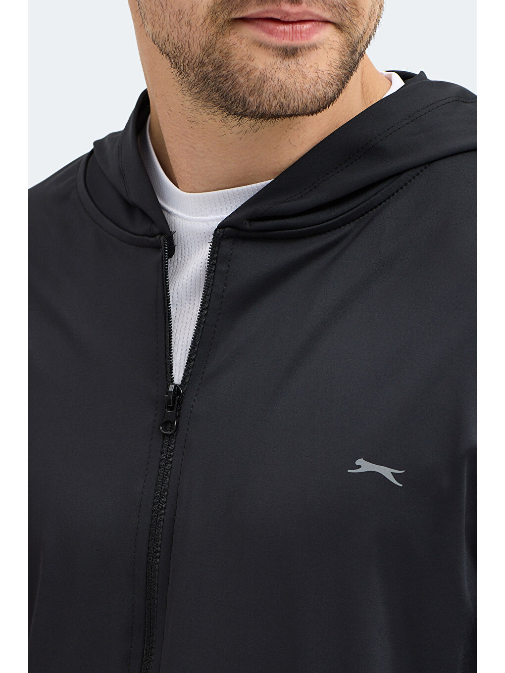 KELENOR Erkek Kapüşonlu Cepli Siyah Sweatshırt-1