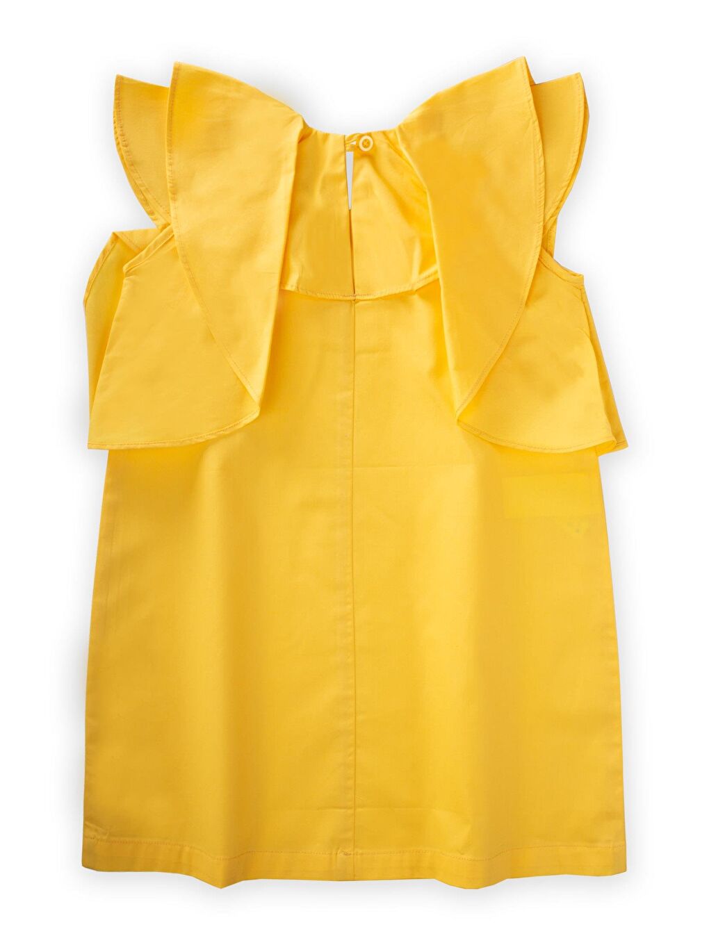 Sarı Kız Çocuk Poplin Elbise-1