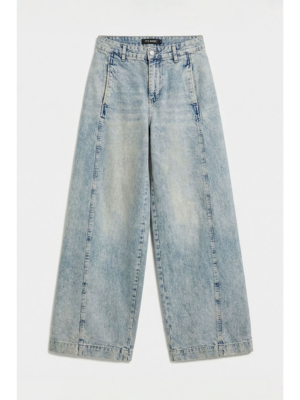 Mavi Kadın T.Kot Rengi 4s6-65 Süper Palazzo Fit Yandan Cepli Denim Jean-1