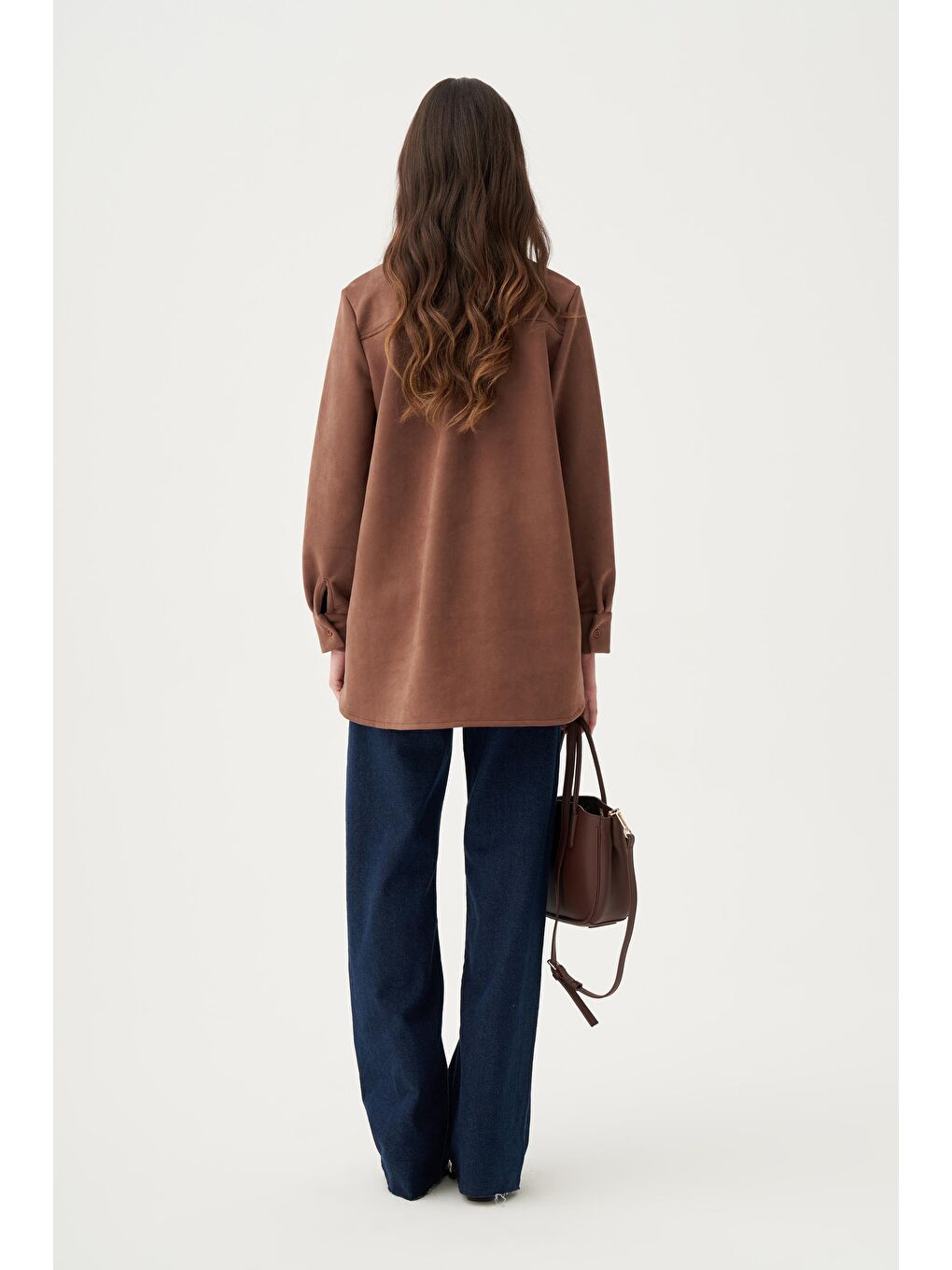 Kahverengi Kahve-Kapak Cepli Uzun Scuba Gömlek-3