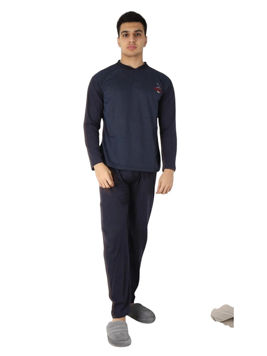 İndigo Erkek Uzun Kol Pijama Takım