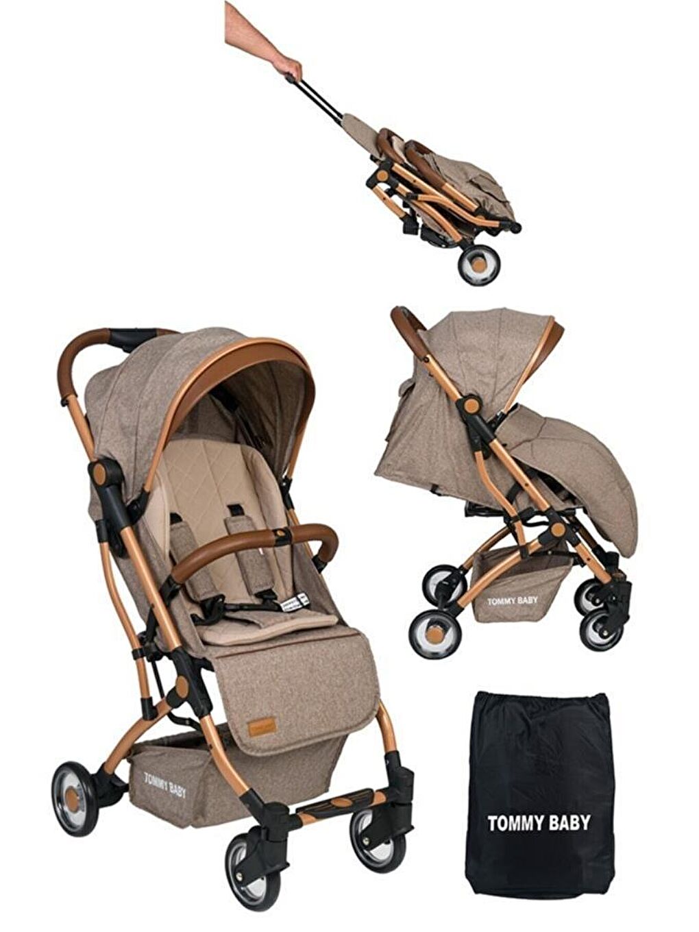 Opera 3 lü Set Kabin Bebek Arabası Oto Koltuk Anakucağı-1