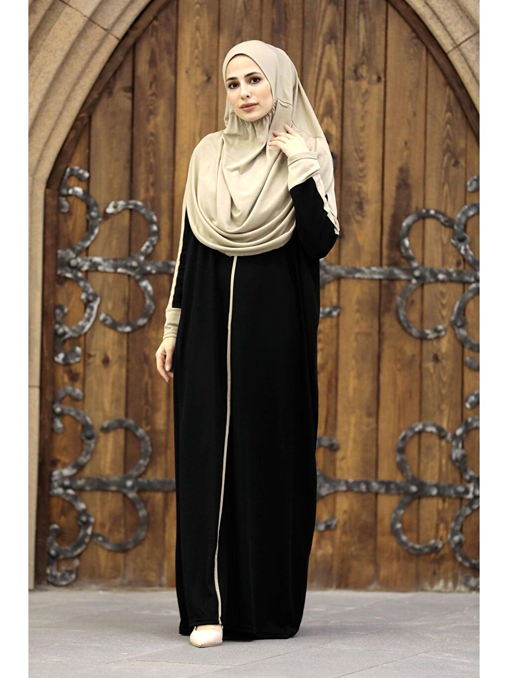 Çantalı Pratik Elbise N2308 Siyah