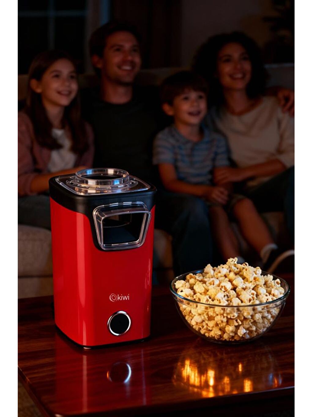 KPM-7412 KIRMIZI Patlamış Mısır Makinesi | Sıcak Hava Teknolojisi | Yağsız & Sağlıklı Atıştırma-3