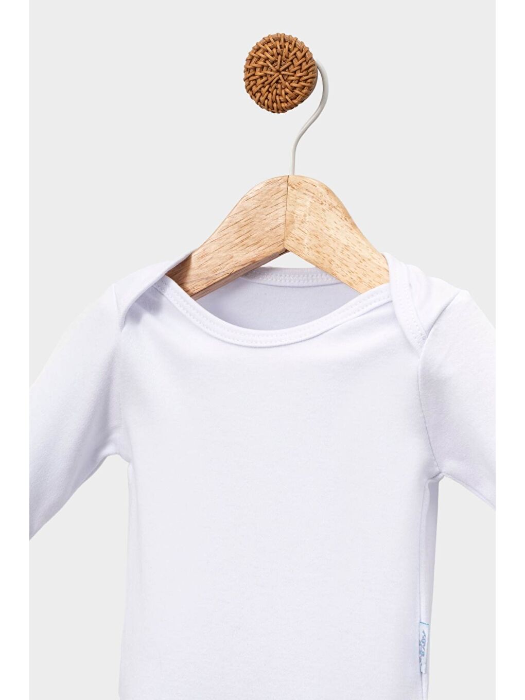 Beyaz 5'li Zıbın Uzun Kollu %100 Pamuk Çıtçıtlı Bebek Body-2