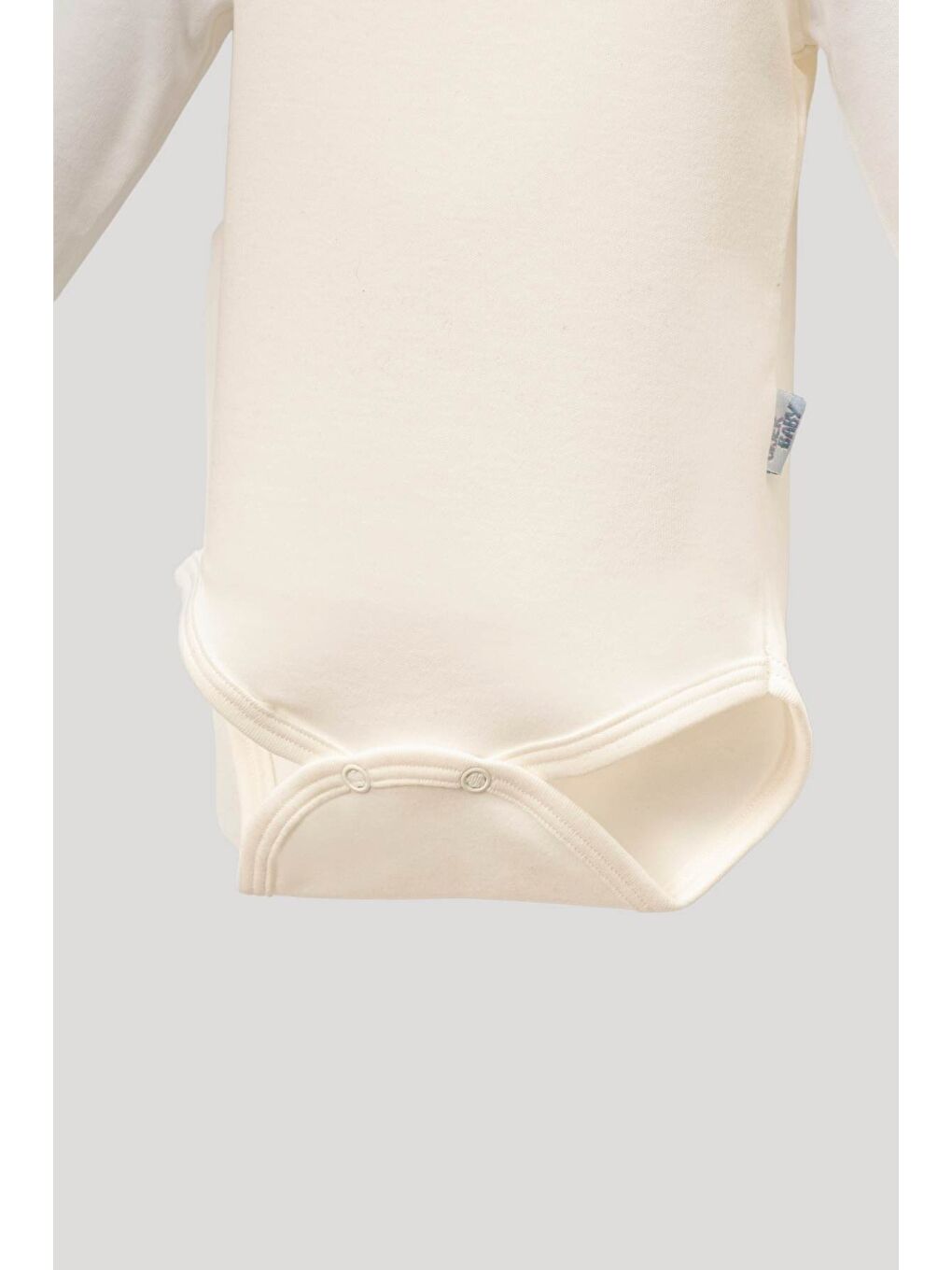 Ekru 5'Li Zıbın Uzun Kollu %100 Pamuk Çıtçıtlı Bebek Body-3