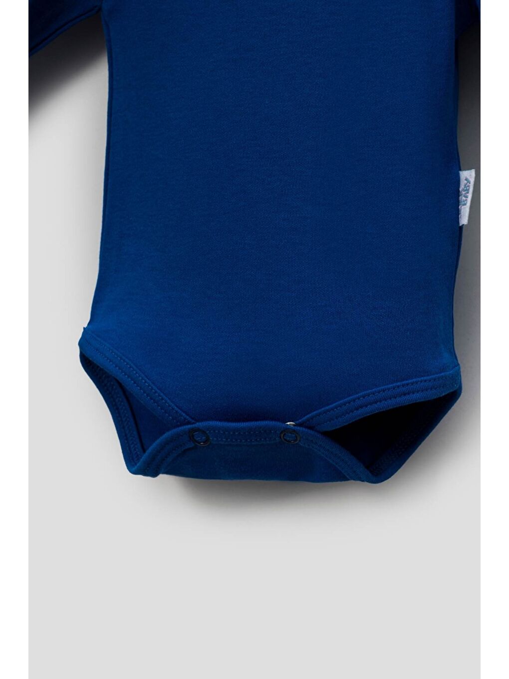 Saks Mavi 5'li Zıbın Uzun Kollu %100 Pamuk Çıtçıtlı Bebek Body-3