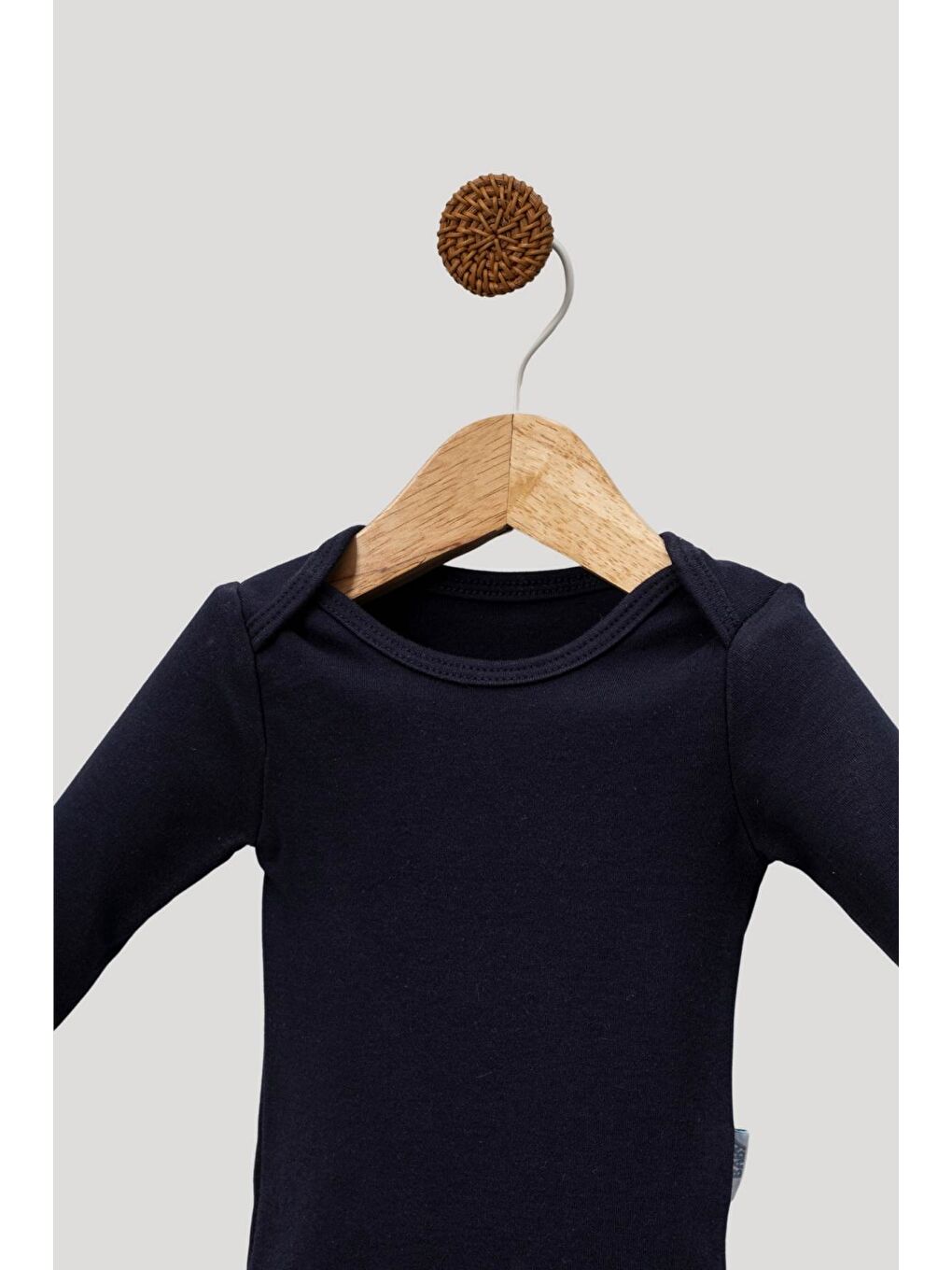 Lacivert 5'li Zıbın Uzun Kollu %100 Pamuk Çıtçıtlı Bebek Body-2