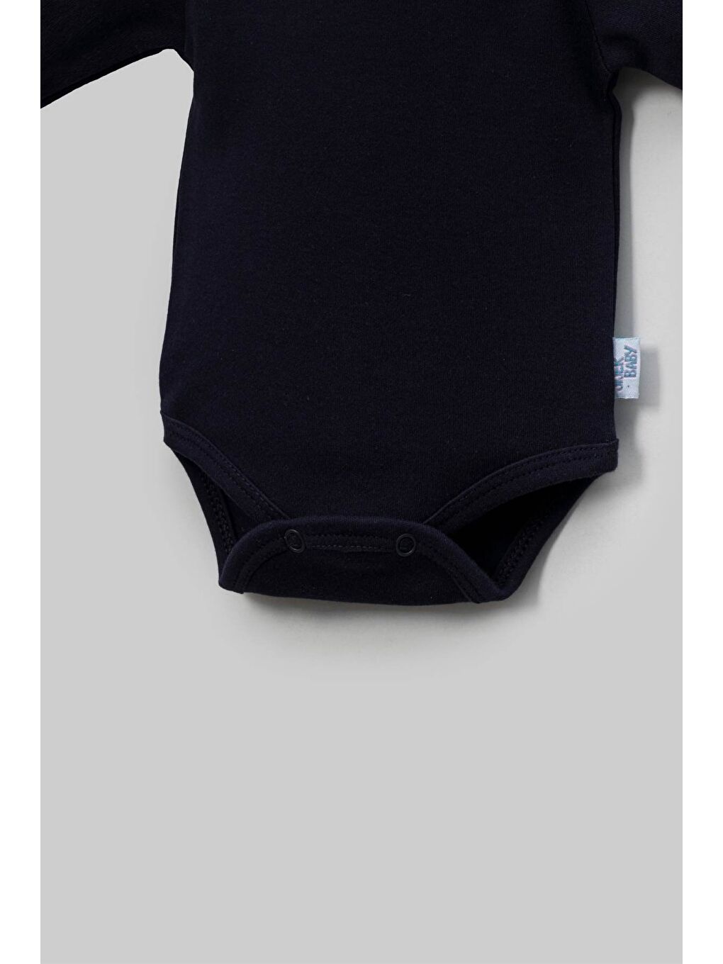 Lacivert 5'li Zıbın Uzun Kollu %100 Pamuk Çıtçıtlı Bebek Body-3