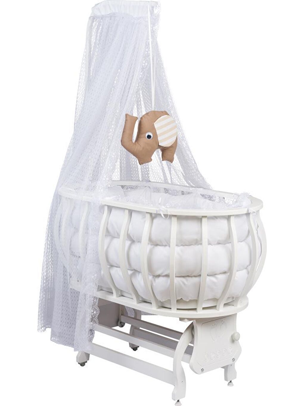 Sepet Beşik Ahşap Beşik Uyku Setli Doğal Ahşap Beşik bambu00-2