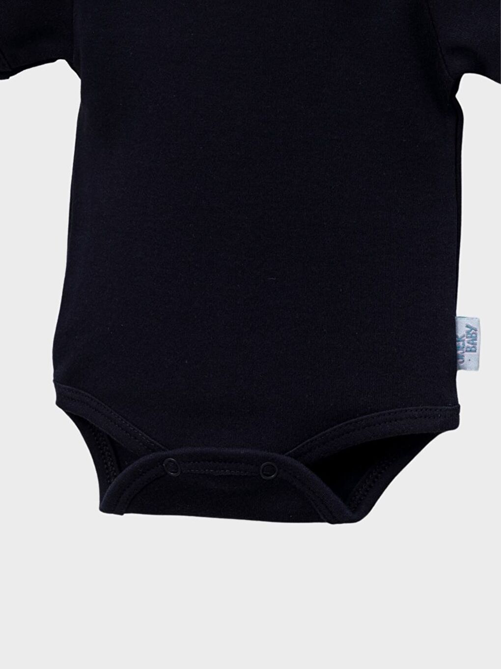 Lacivert 5'li Zıbın Kısa Kollu %100 Pamuk Çıtçıtlı Bebek Body-3