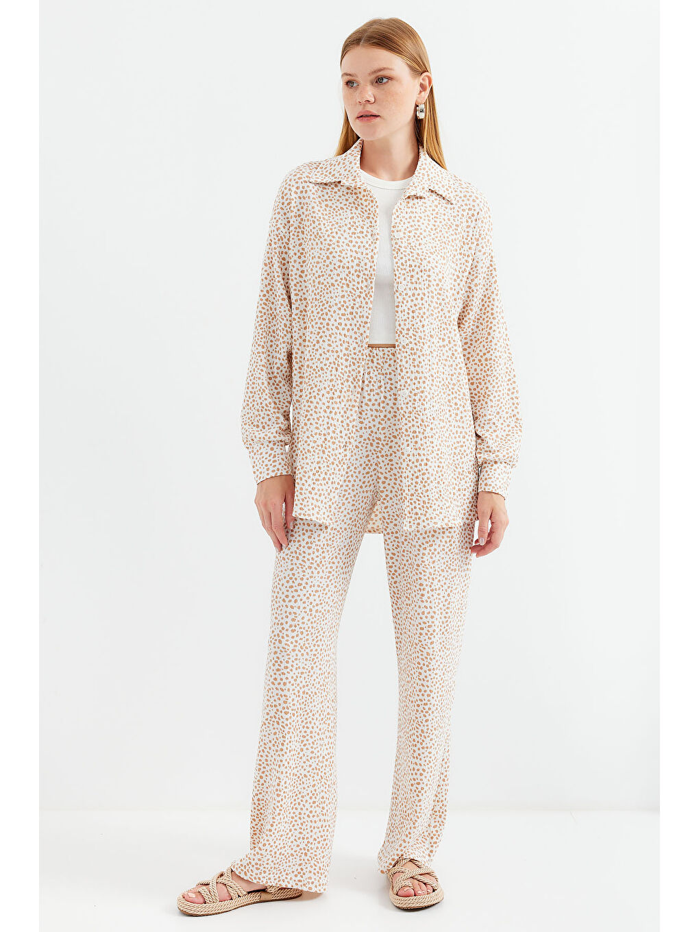 5858 Örme İkili Takım - Y.Bej-4