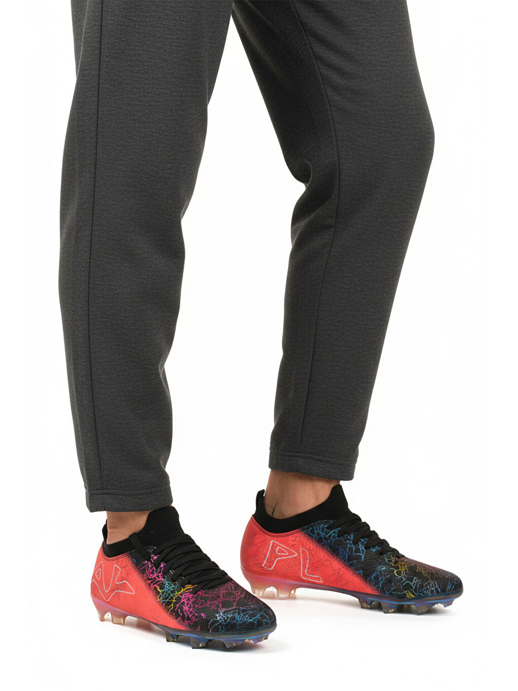 Siyah Fuşya Çoraplı Bağcıklı Erkek Krampon MK-252-153 M