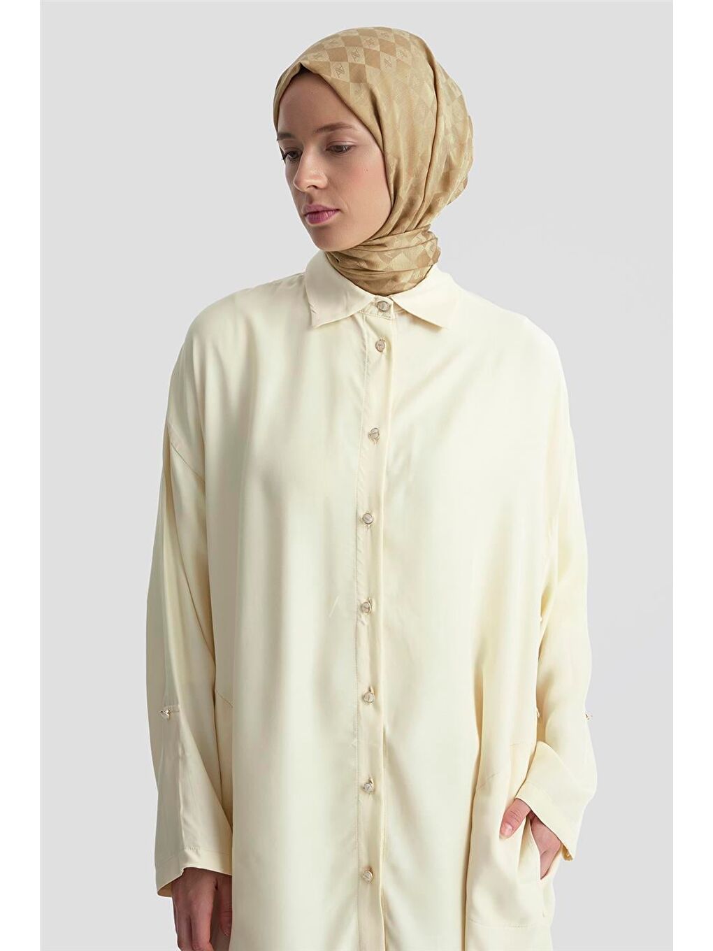 Ekru Tunik 25Yd9037 Aytaşı-3