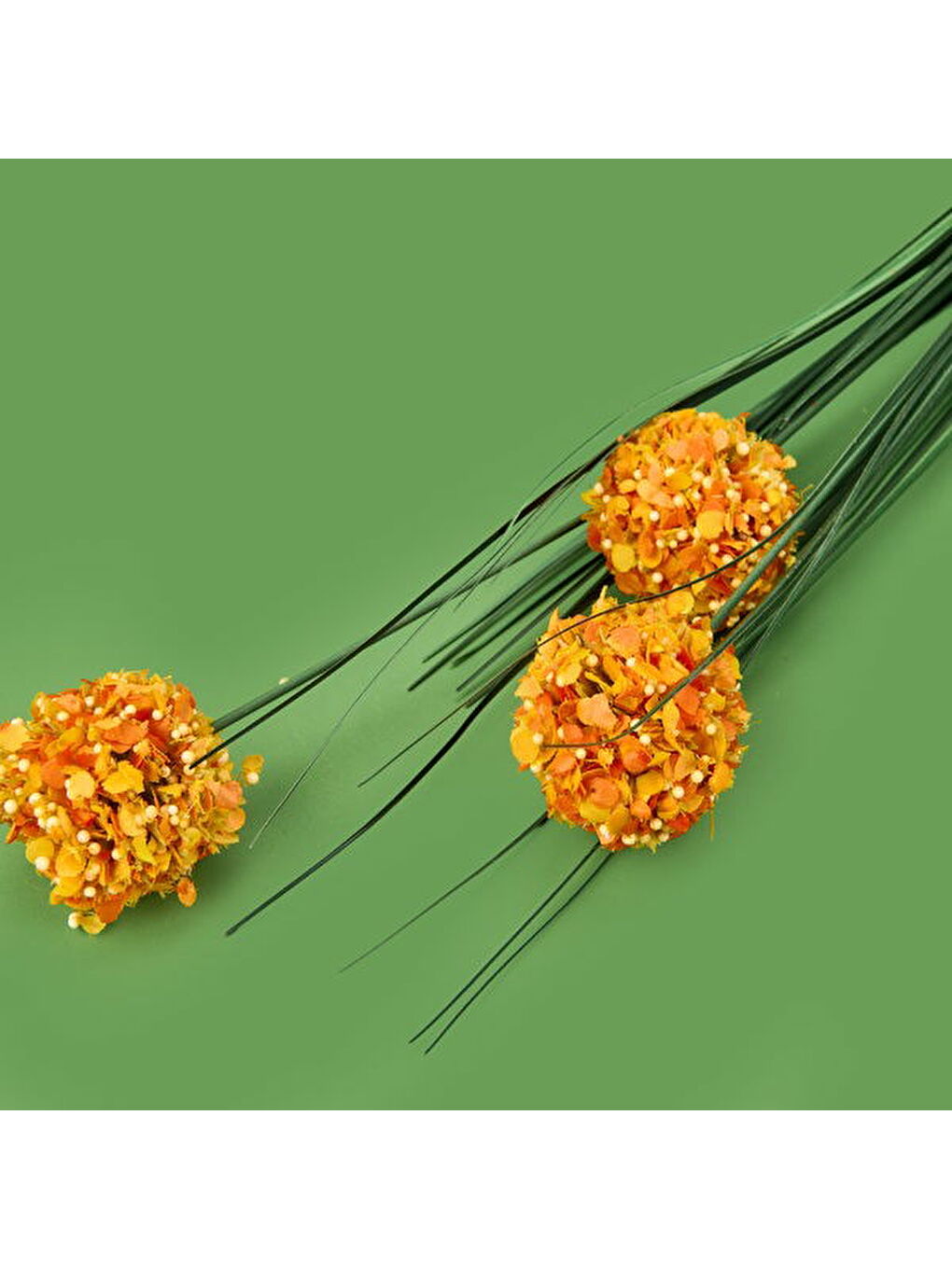 Deco Allium Dal Çiçek - Turuncu - 87 cm-1