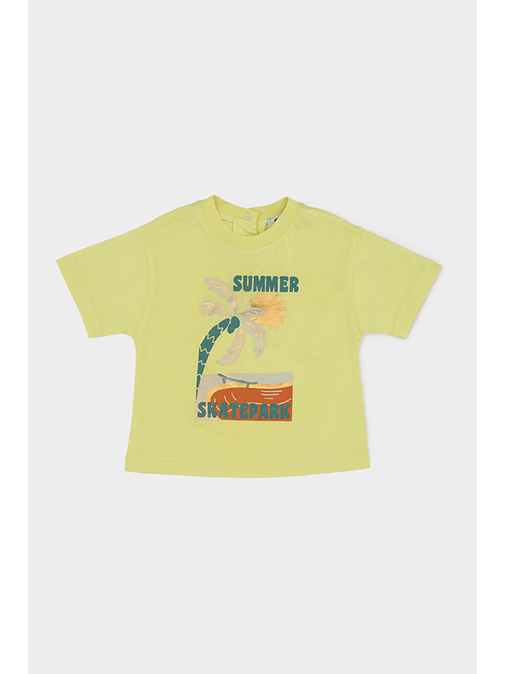 Kız Bebek Baskılı Sarı Tişört