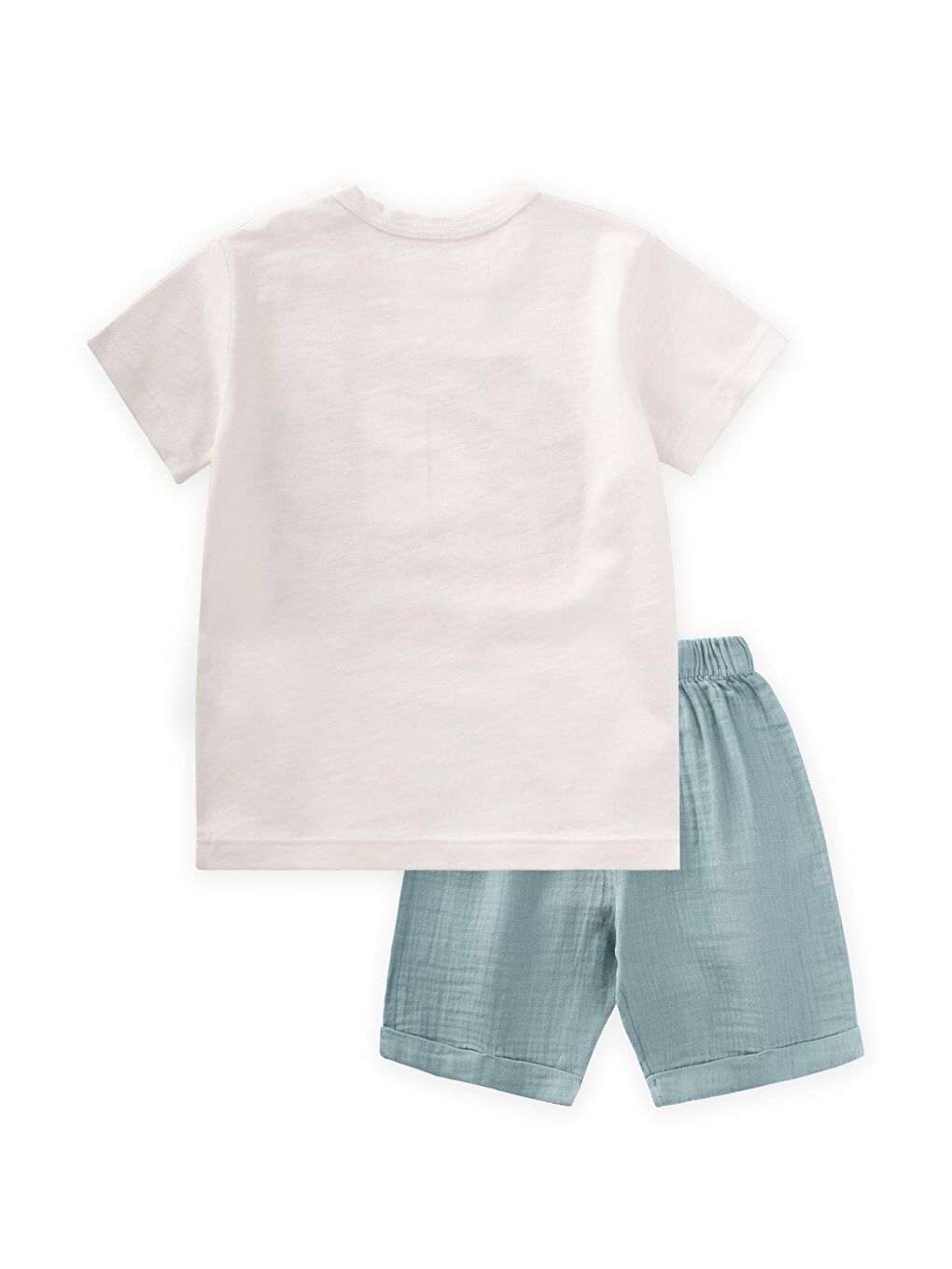 Beyaz Erkek Çocuk Baskılı Takım-1