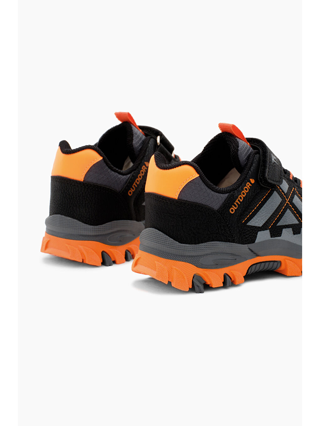 TONNY BLACK Füme-Turuncu Çocuk Unisex Füme Oranj Termo Taban Su İtici Kumaş Cırtlı Trekking Bot - 4