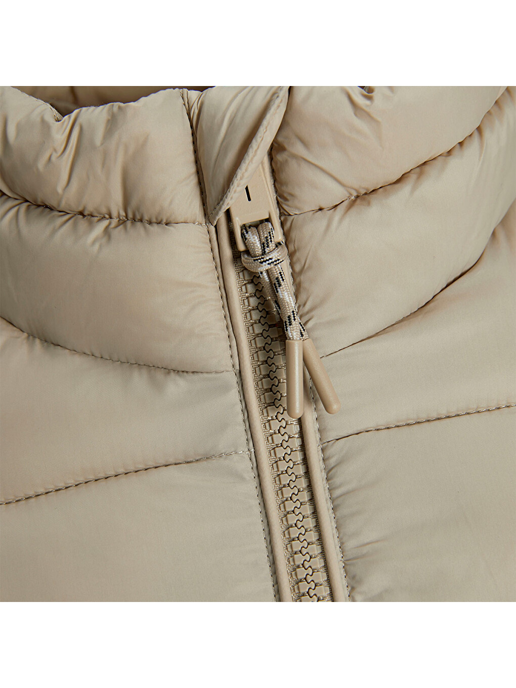 Bradley Light Puffer Collar Erkek Bej Dik Yaka Şişme Mont-1