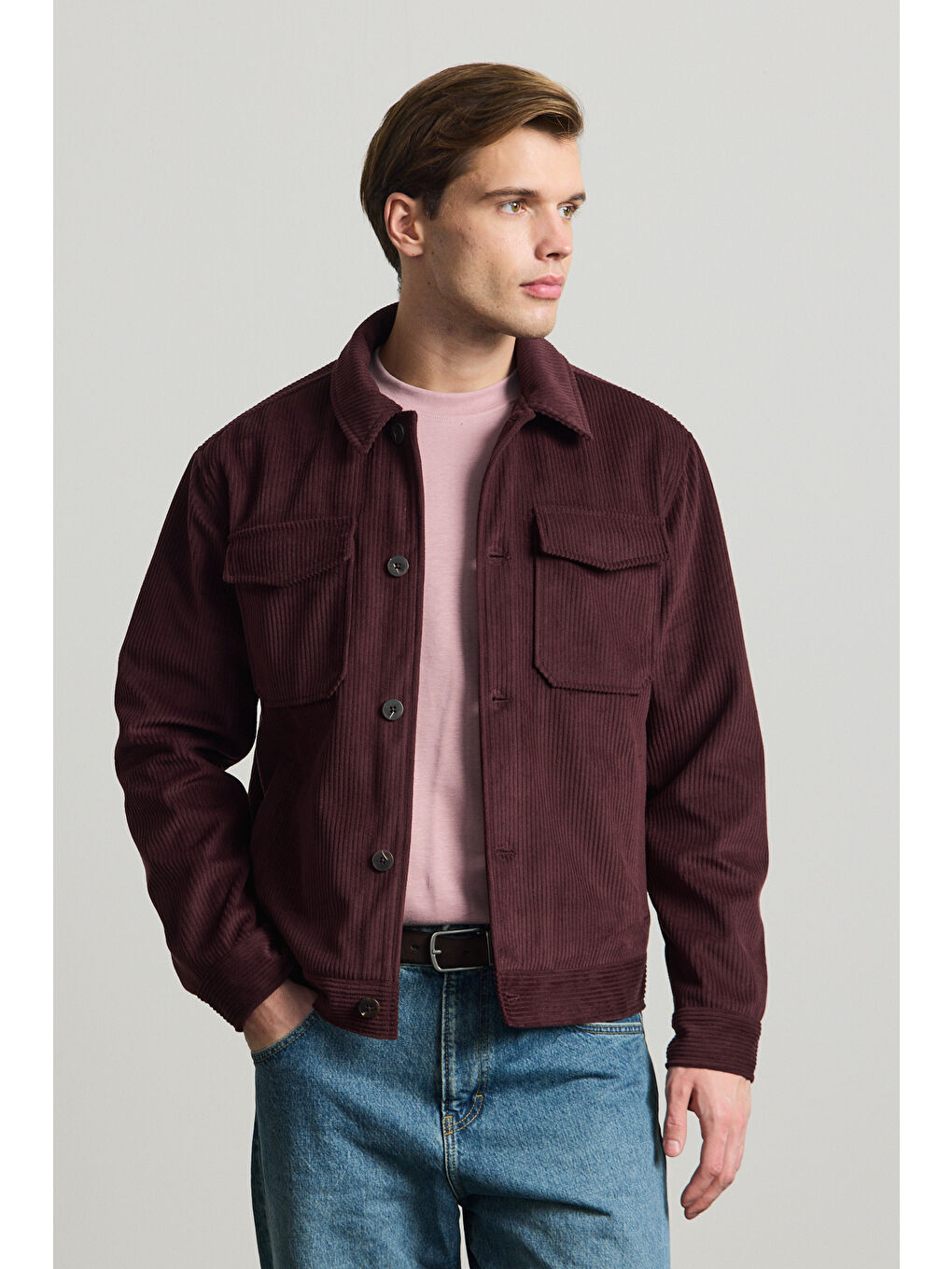 Erkek Premimum Kadife Ceket Bordo 4229DNGR