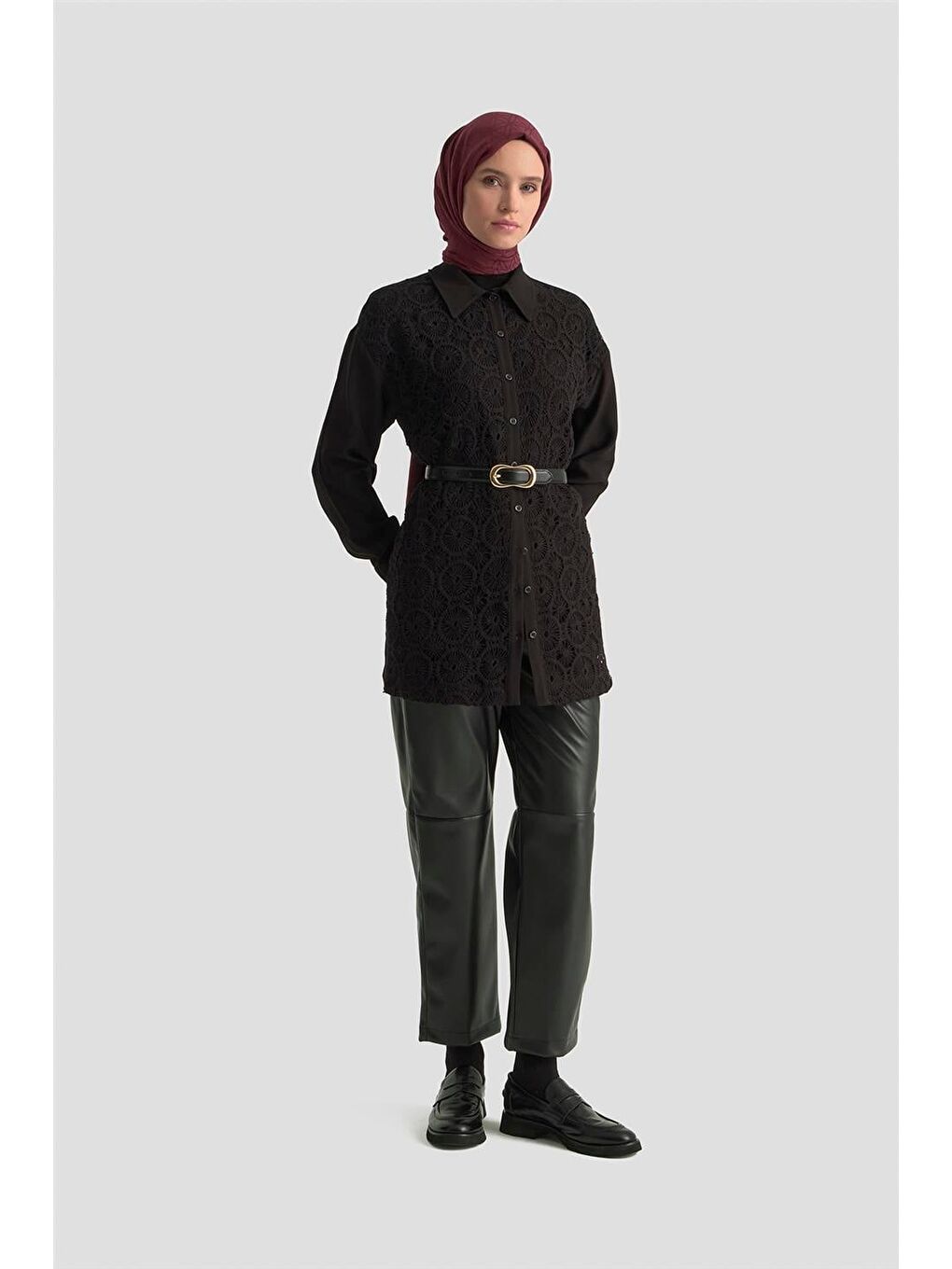 Dantelli Tunik 25Km1027 Siyah-3