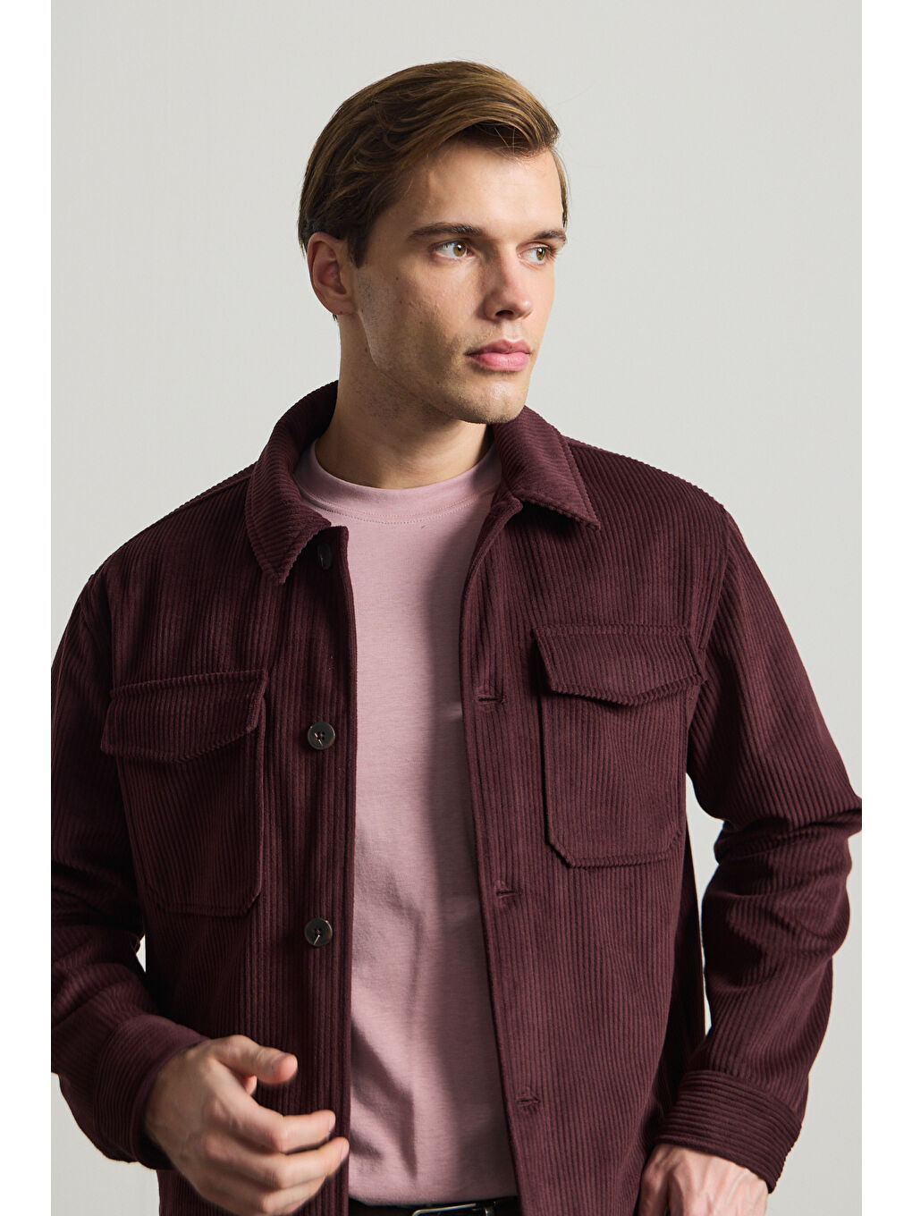 Erkek Premimum Kadife Ceket Bordo 4229DNGR-1