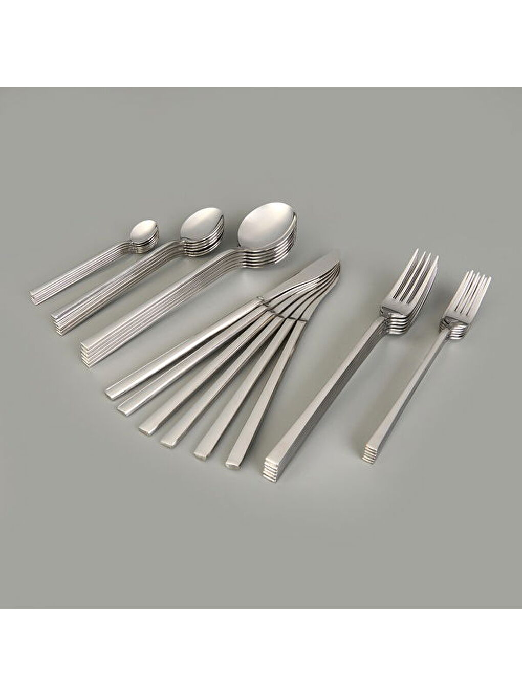 Karışık Halkiş 36 Parça Çatal Kaşık Bıçak Seti - Inox-1