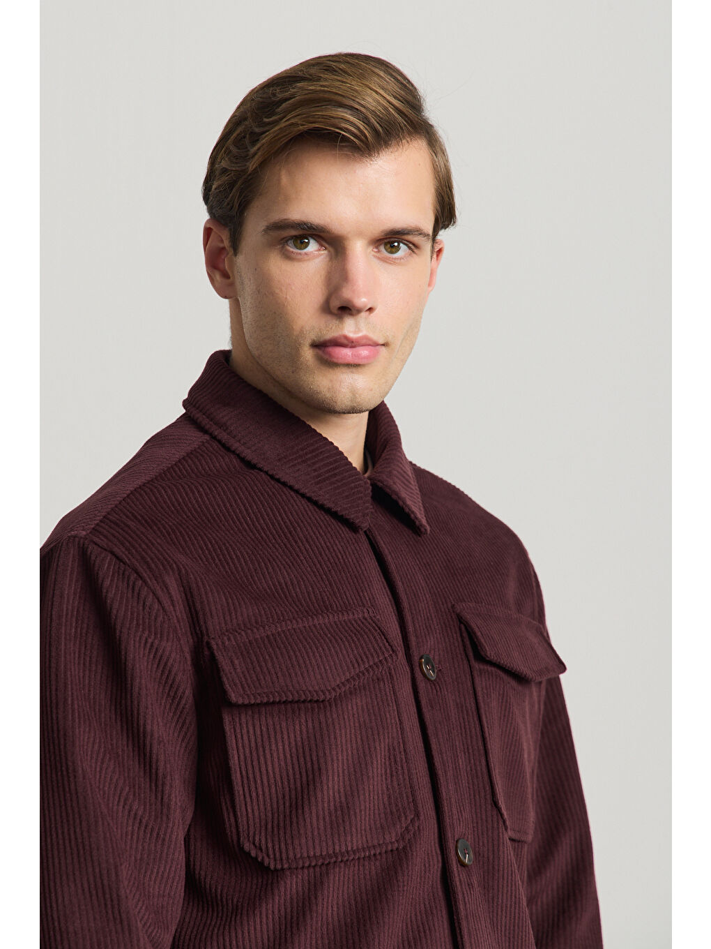 Erkek Premimum Kadife Ceket Bordo 4229DNGR-5