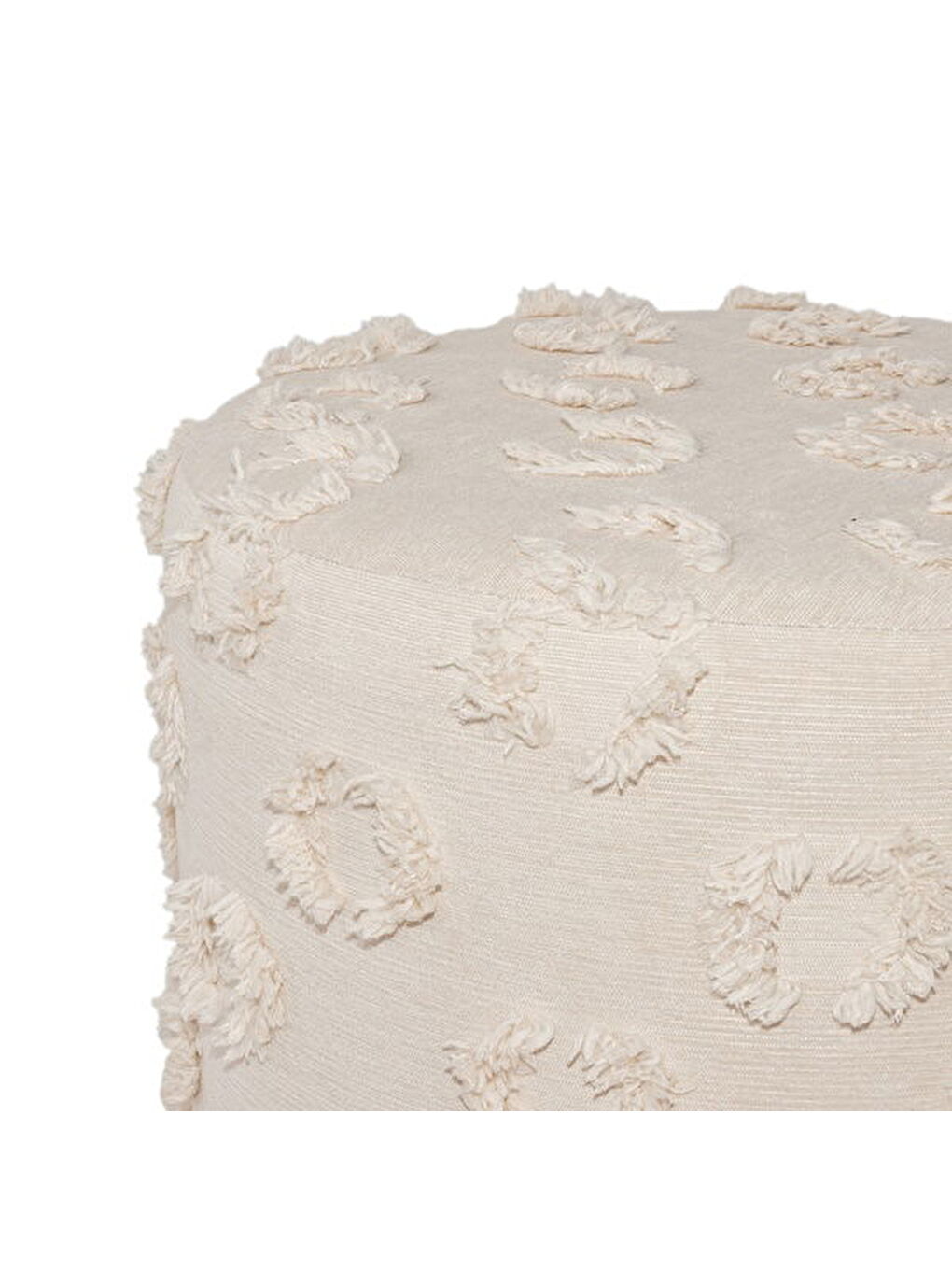 Lirio Puf - Bej - 38x38x41 cm-1